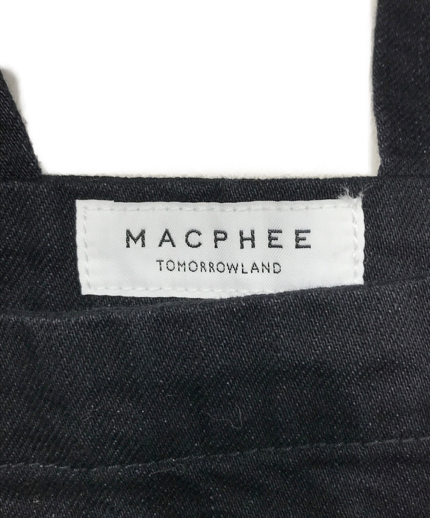 MACPHEE (マカフィー) コットンデニムサロペットスカート ブラック サイズ:SIZE 36