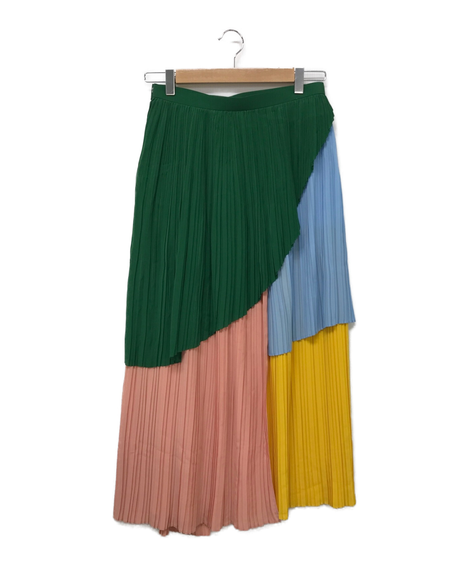 AKIRA NAKA (アキラナカ) アシメプリーツスカート マルチカラー サイズ:2