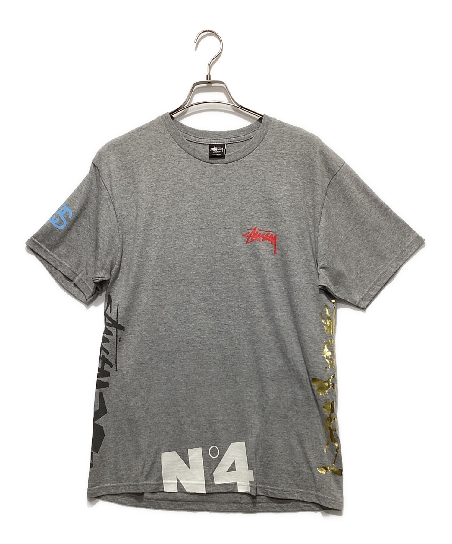 中古・古着通販】stussy (ステューシー) マルチプリントTシャツ グレー