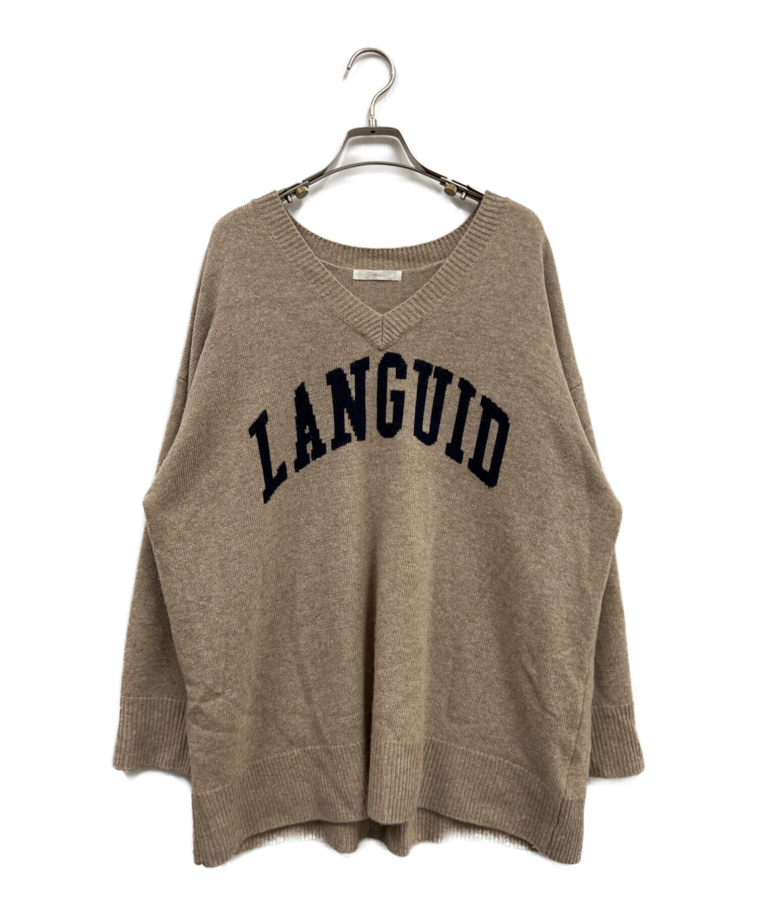 Plage (プラージュ) LANGUID logo ニット ベージュ サイズ:FREE