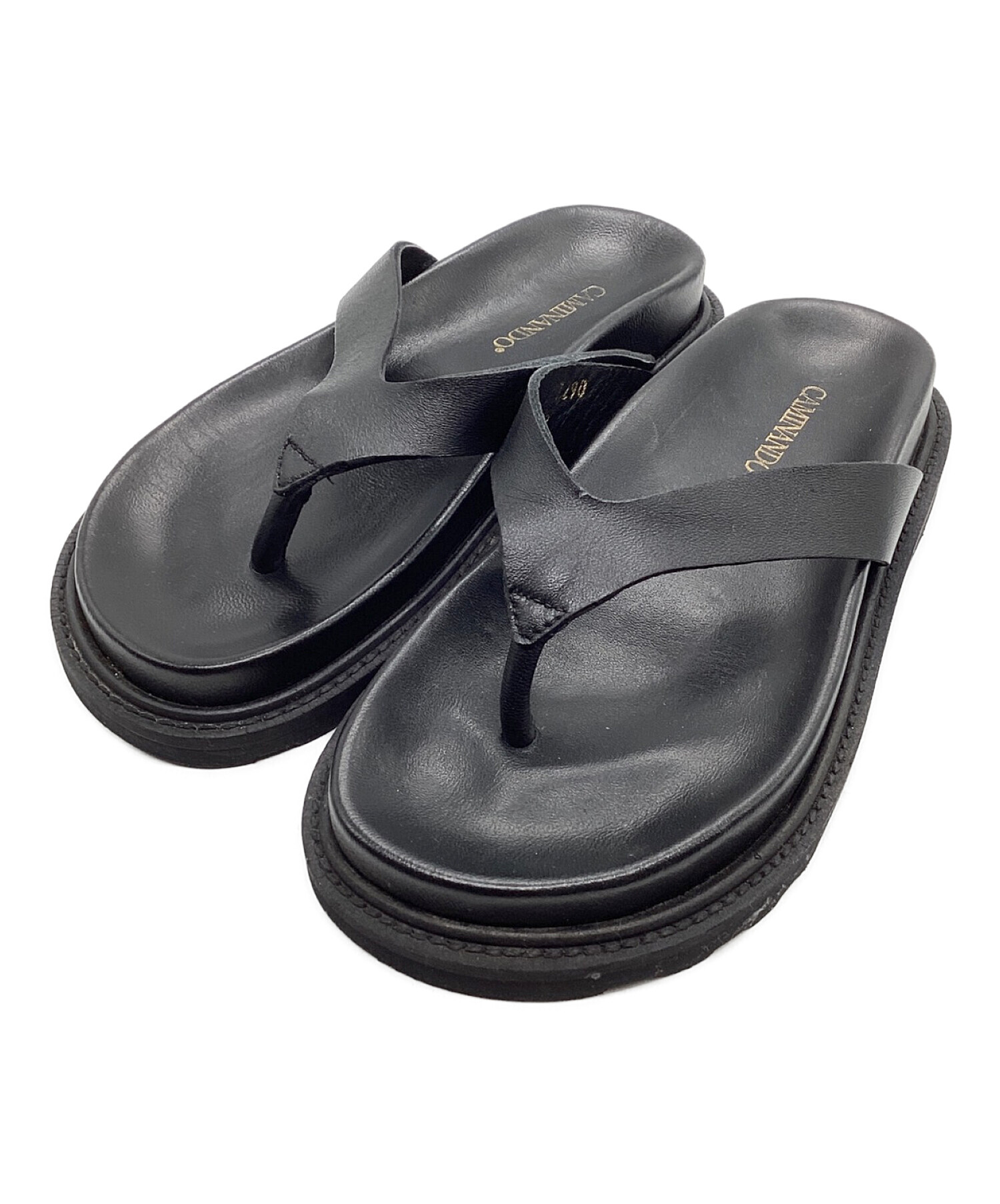 中古・古着通販】Caminando (カミナンド) THONG SLIDES ブラック