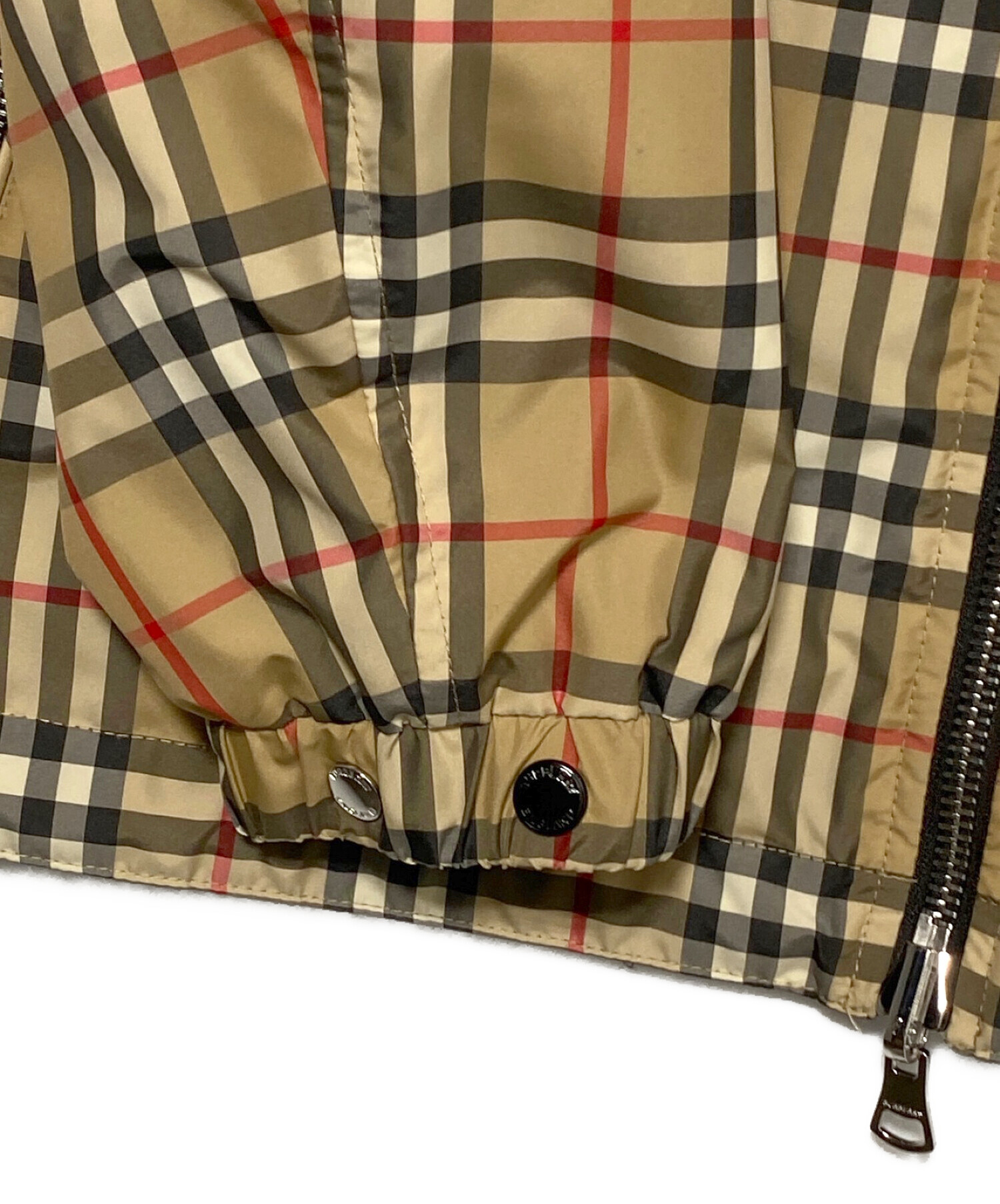 BURBERRY (バーバリー) リバーシブルヴィンテージチェックフーデッドジャケット ブラック サイズ:S