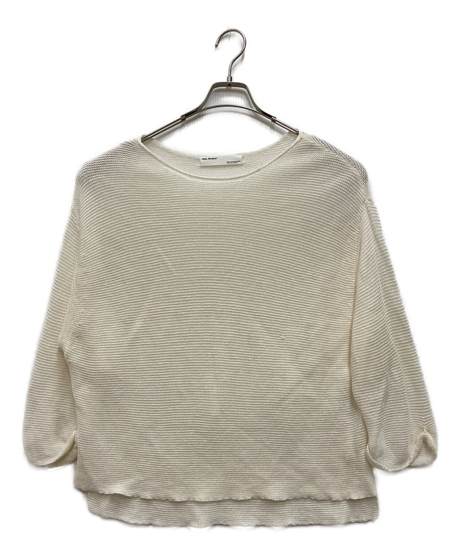 L'appartement (アパルトモン) Linen Boat neck Knit ホワイト サイズ:-