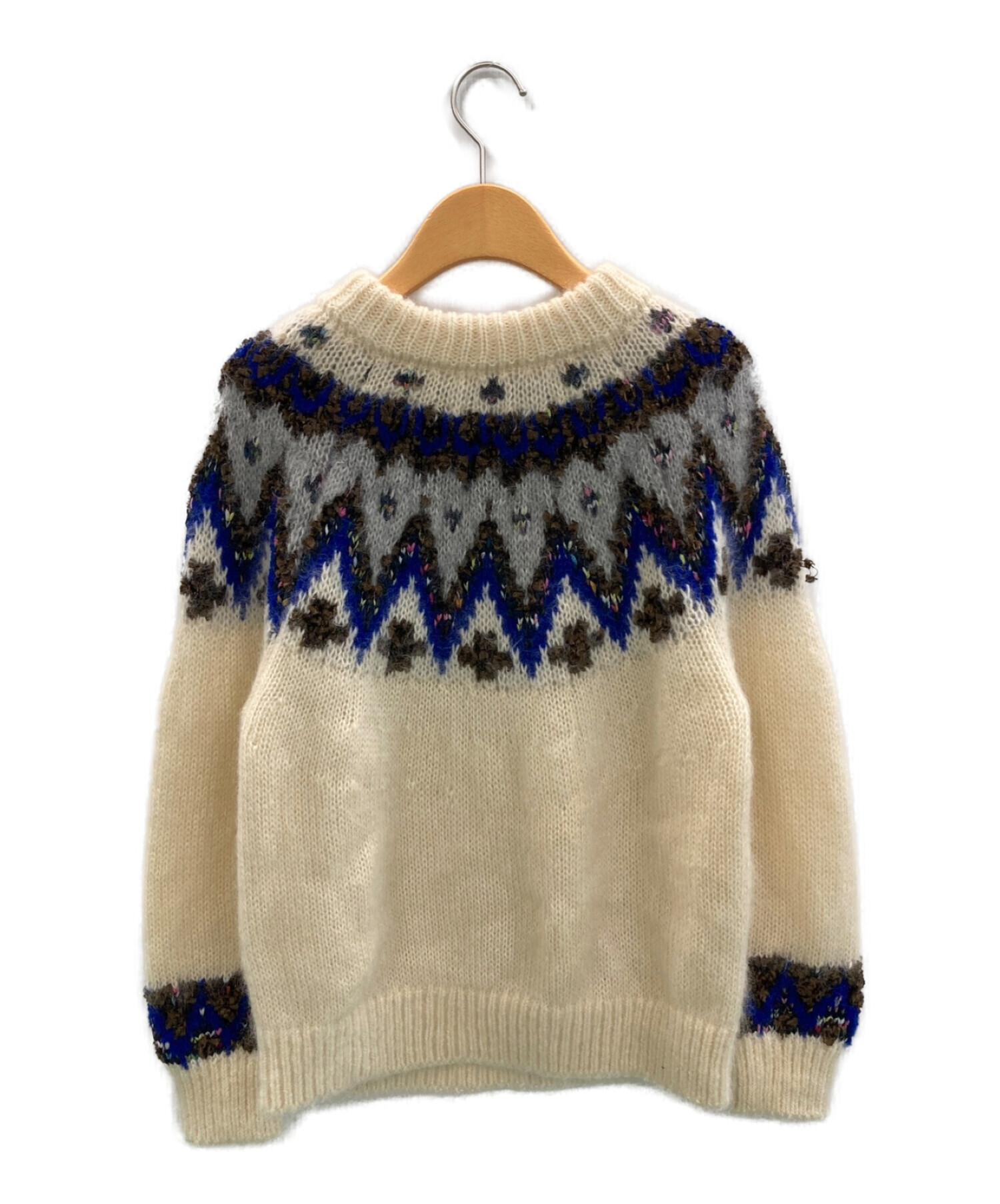 中古・古着通販】Coohem (コーヘン) MOHAIR NORDIC KNIT アイボリー