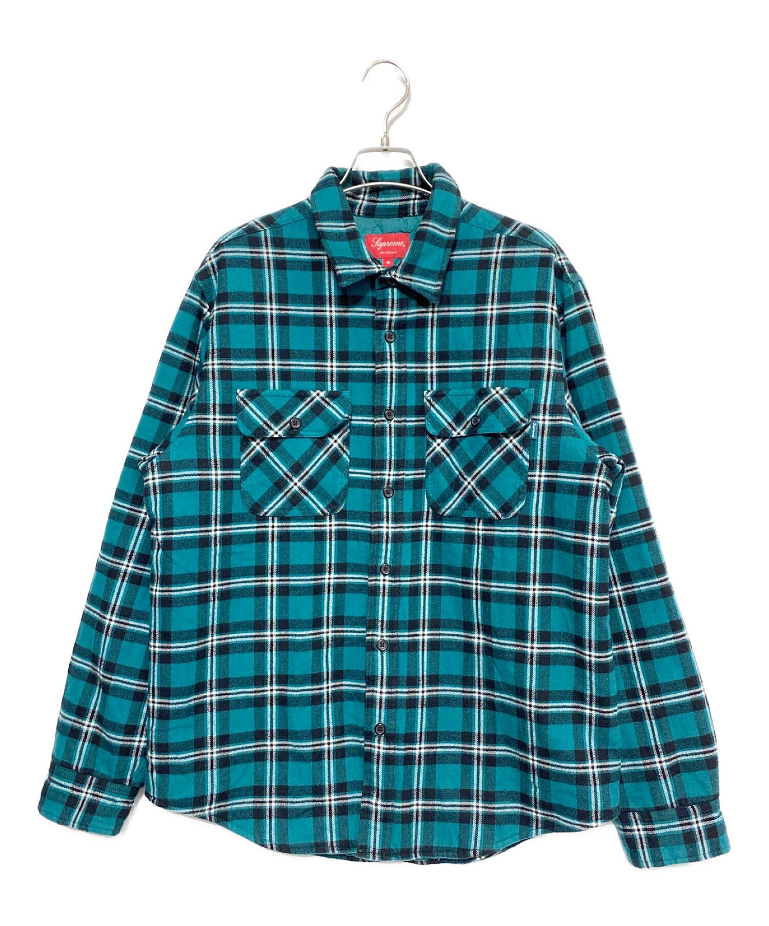 Supreme  Quilted Flannel Shirt  Mサイズ