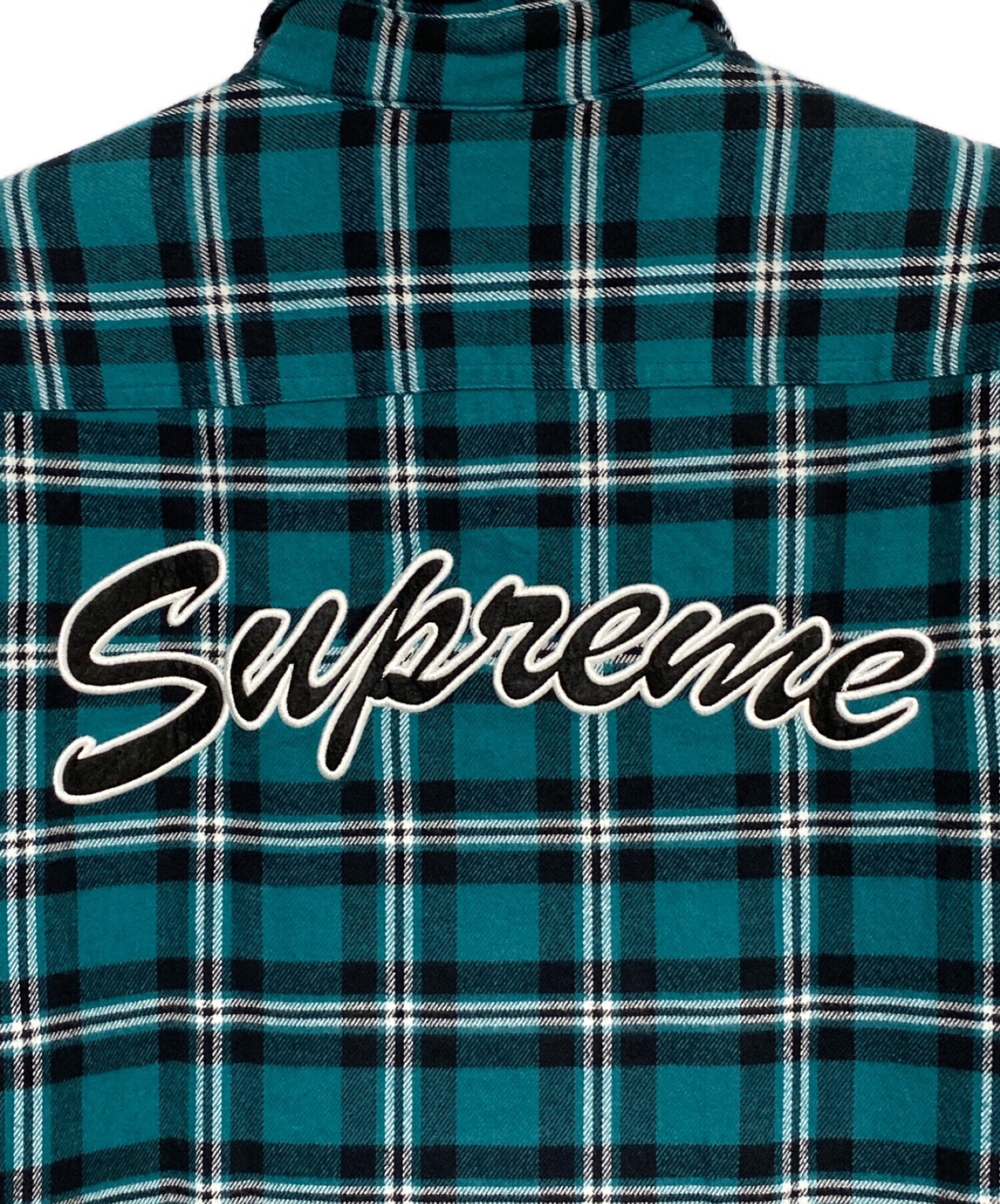 SUPREME (シュプリーム) Arc logo Quilted Flannel Shirt グリーン サイズ:M