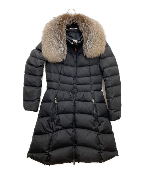 【中古・古着通販】MONCLER (モンクレール) ファー付ダウンコート ブラック サイズ:1｜ブランド・古着通販 トレファク公式【TREFAC  FASHION】スマホサイト