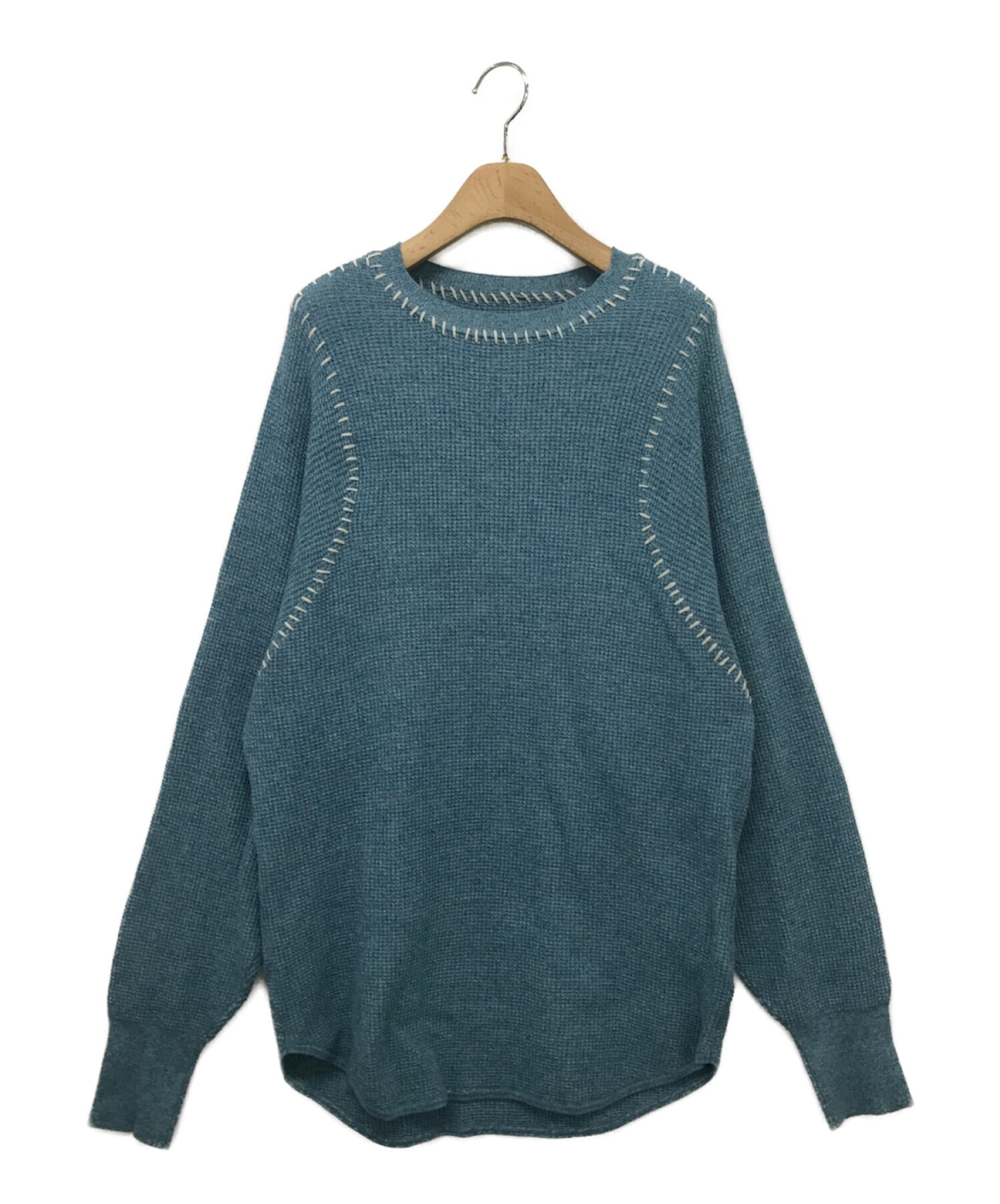 中古・古着通販】soduk (スドーク) thermal knit pullover スカイ