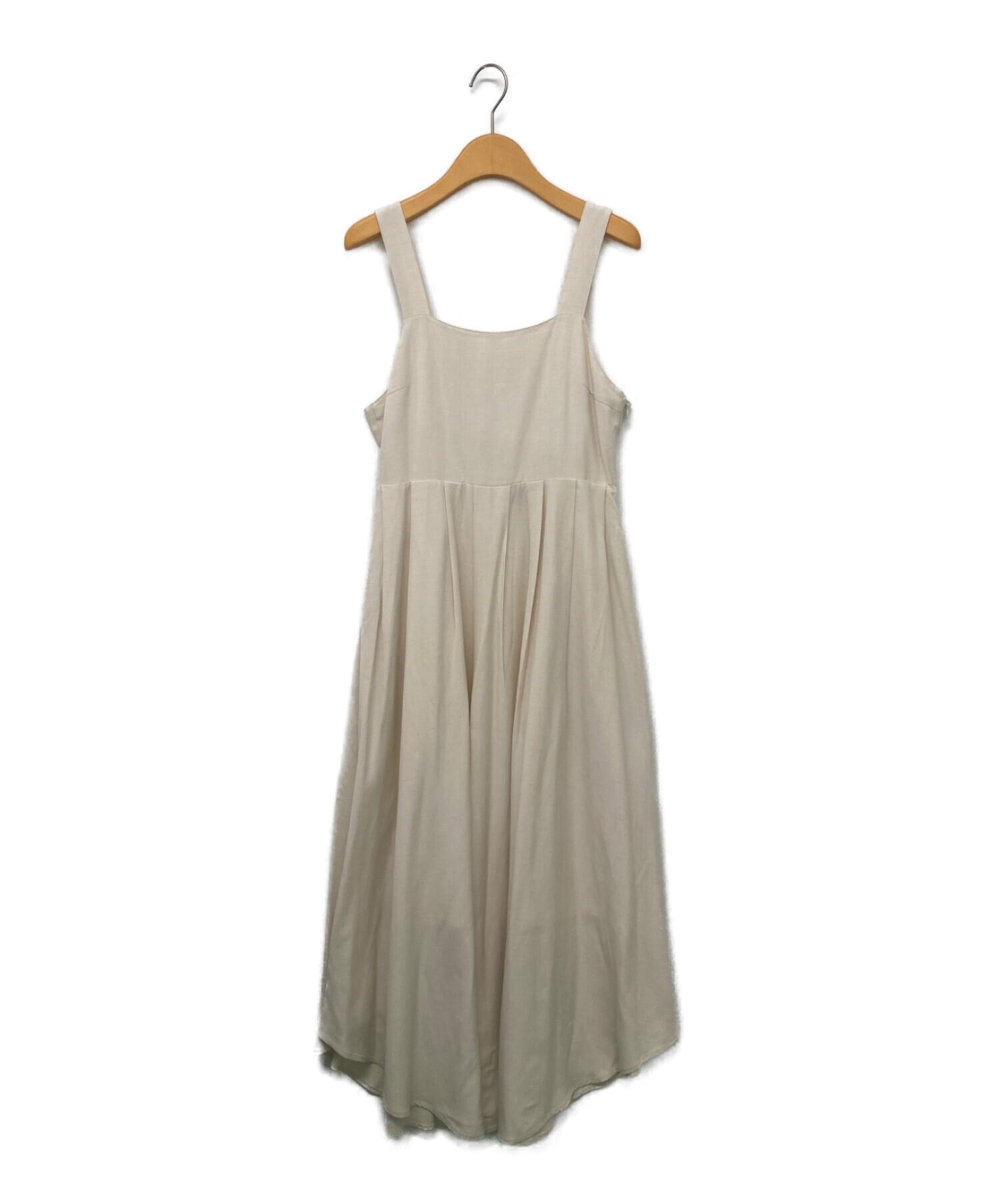 LEINWANDE (ラインヴァンド) belted Linen Dress ベージュ サイズ:F