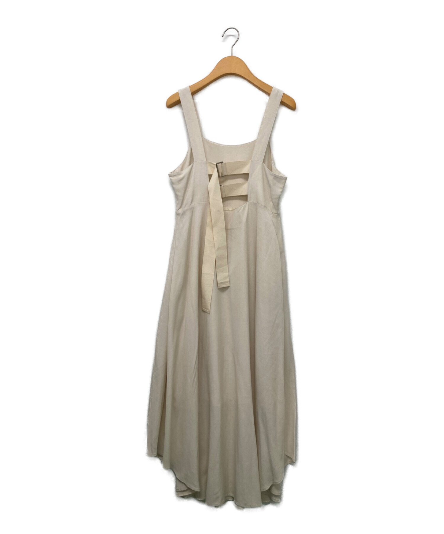 LEINWANDE (ラインヴァンド) belted Linen Dress ベージュ サイズ:F