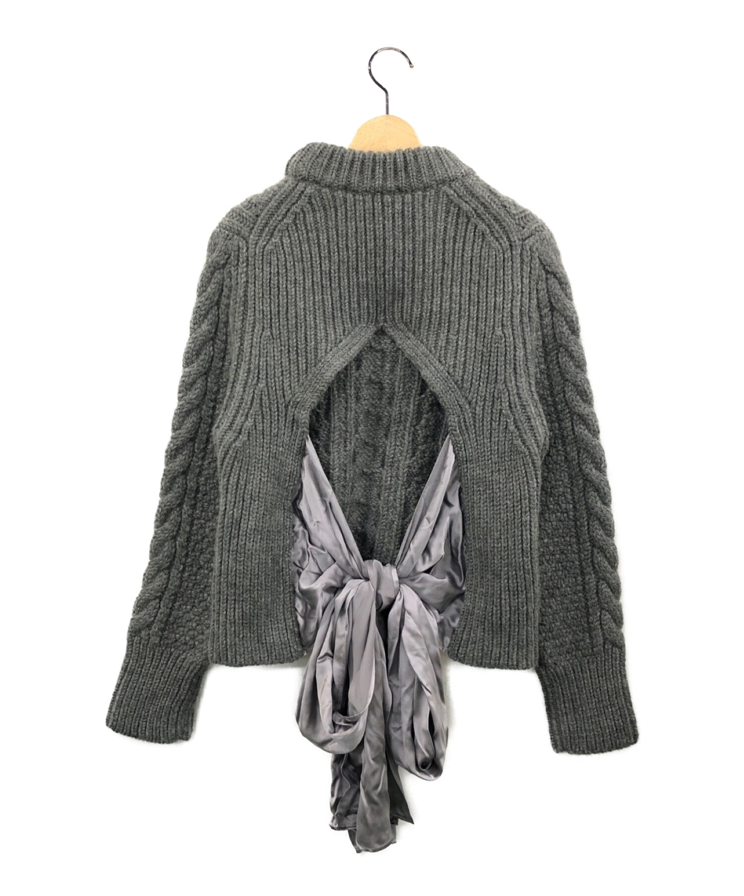 セシリーバンセン GENEVA JUMPER KNIT アランニット リボン-