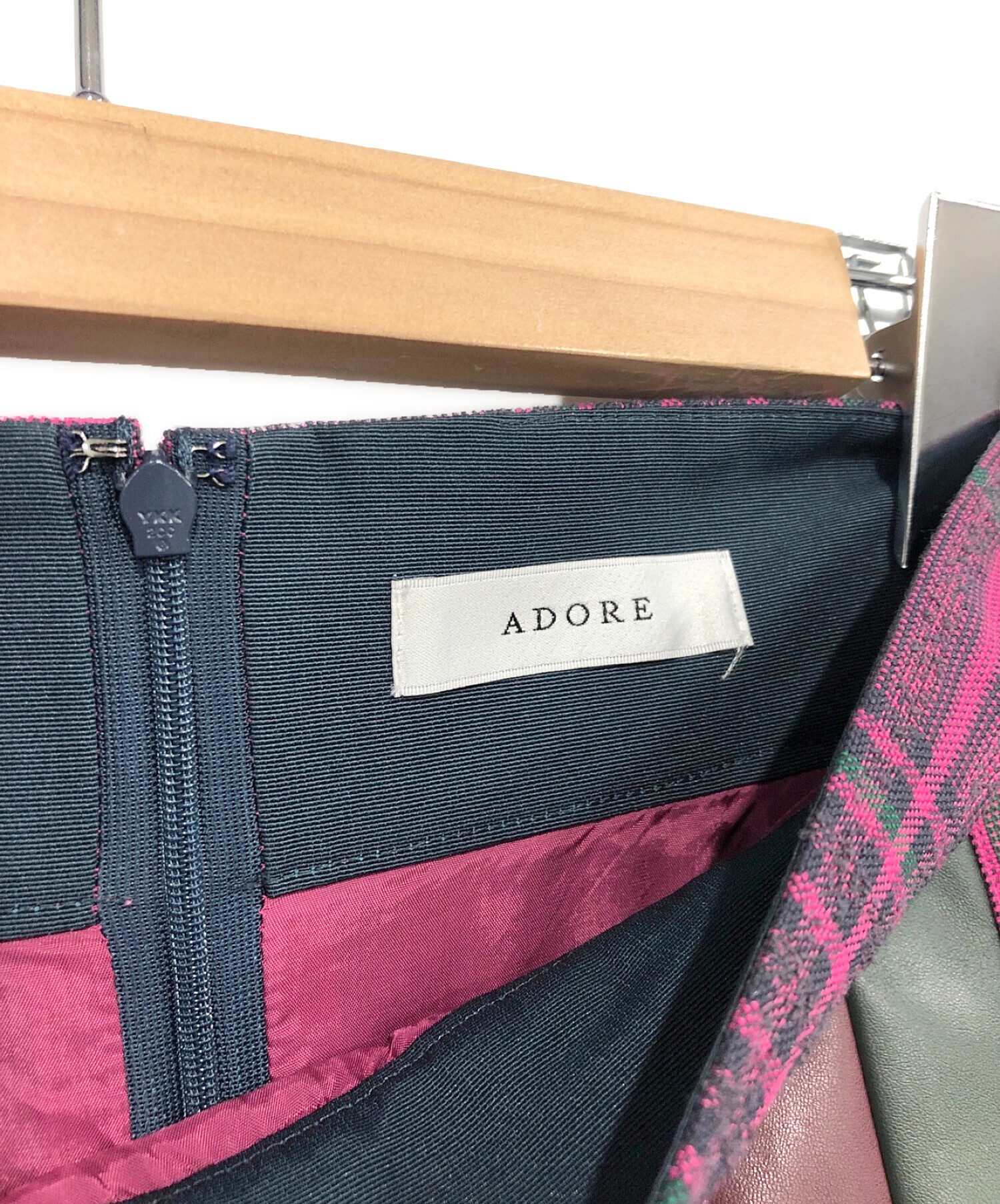 中古・古着通販】ADORE (アドーア) カラーチェックIラインスカート