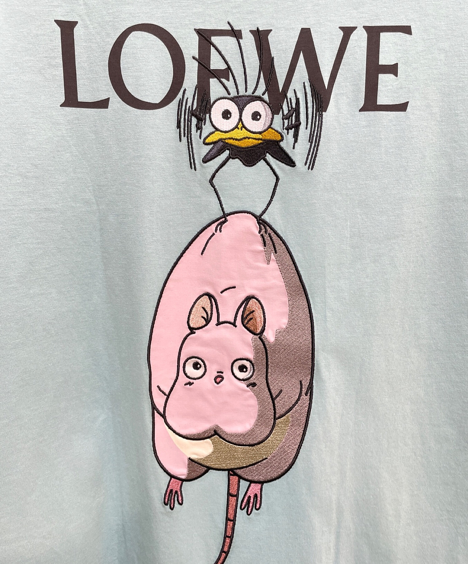 中古・古着通販】LOEWE (ロエベ) ハエドリTシャツ スカイブルー サイズ