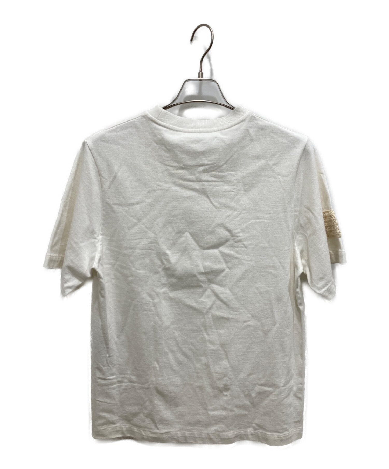 JIL SANDER (ジルサンダー) クロシェ編みパッチ付きTシャツ アイボリー サイズ:S