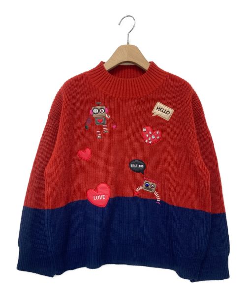 chesty clock knit red