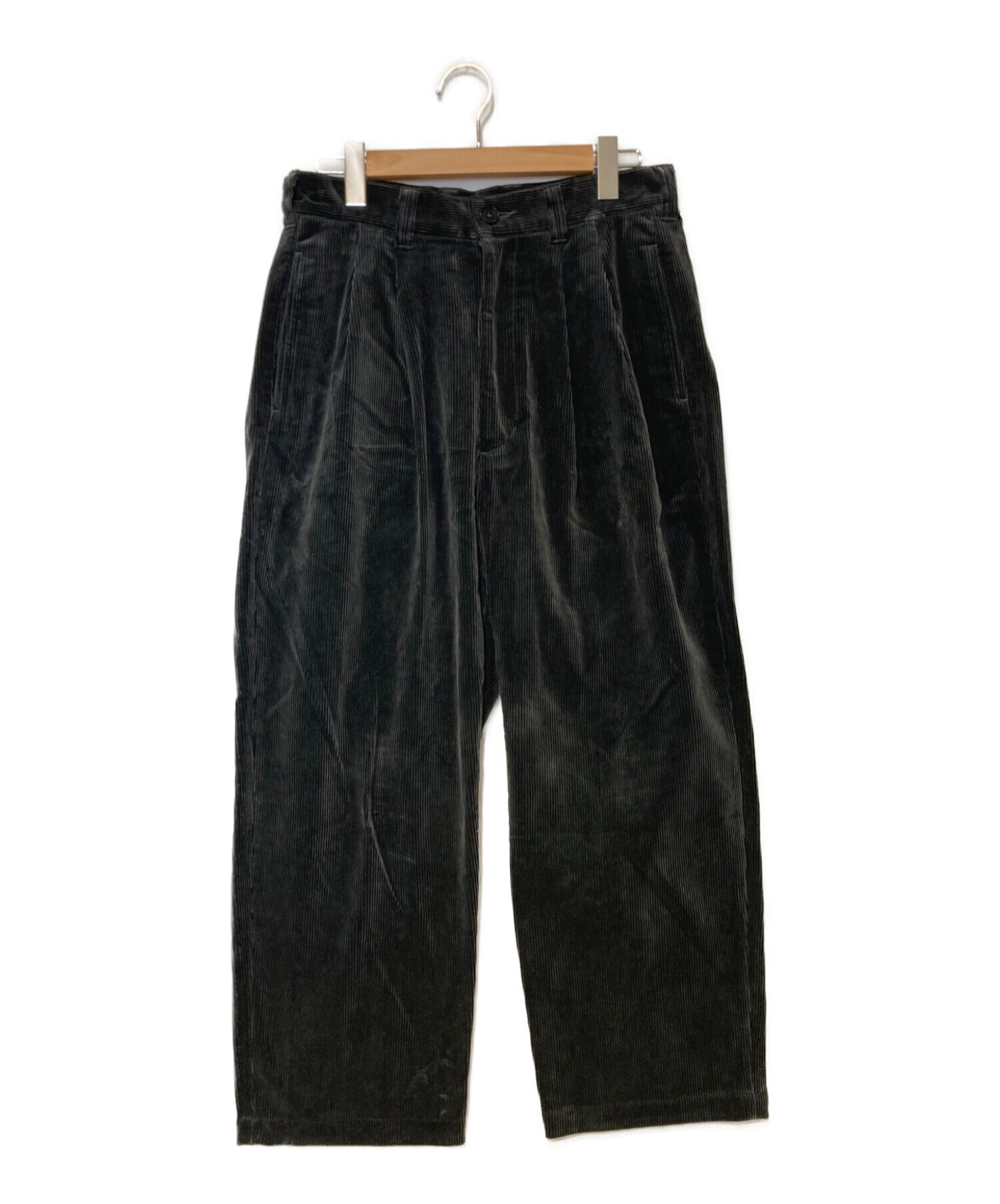 中古・古着通販】leno (リノ) 2 TUCK CORDUROY TROUSERS グレー サイズ