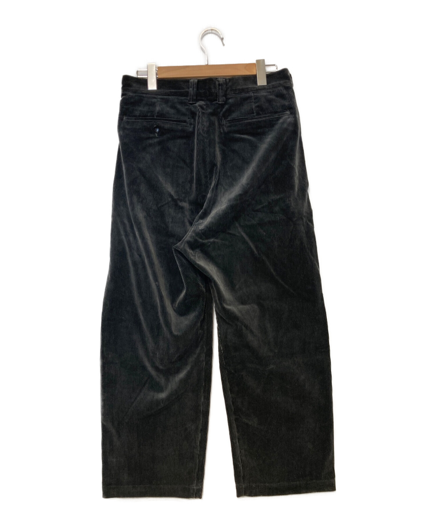 中古・古着通販】leno (リノ) 2 TUCK CORDUROY TROUSERS グレー サイズ