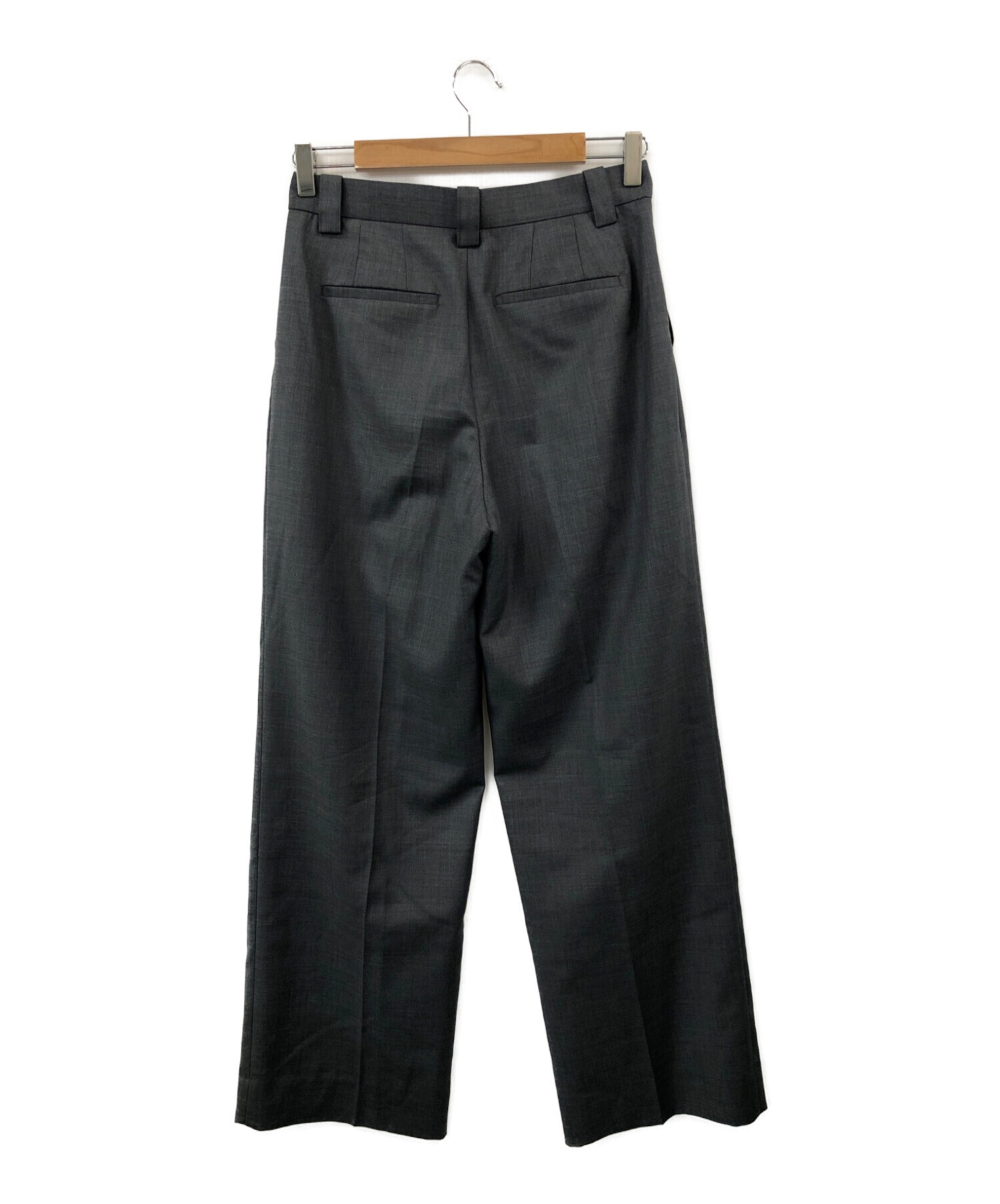 専用】OF ALL FORM WOOL BLEND CHINOS BLACK - カジュアルパンツ