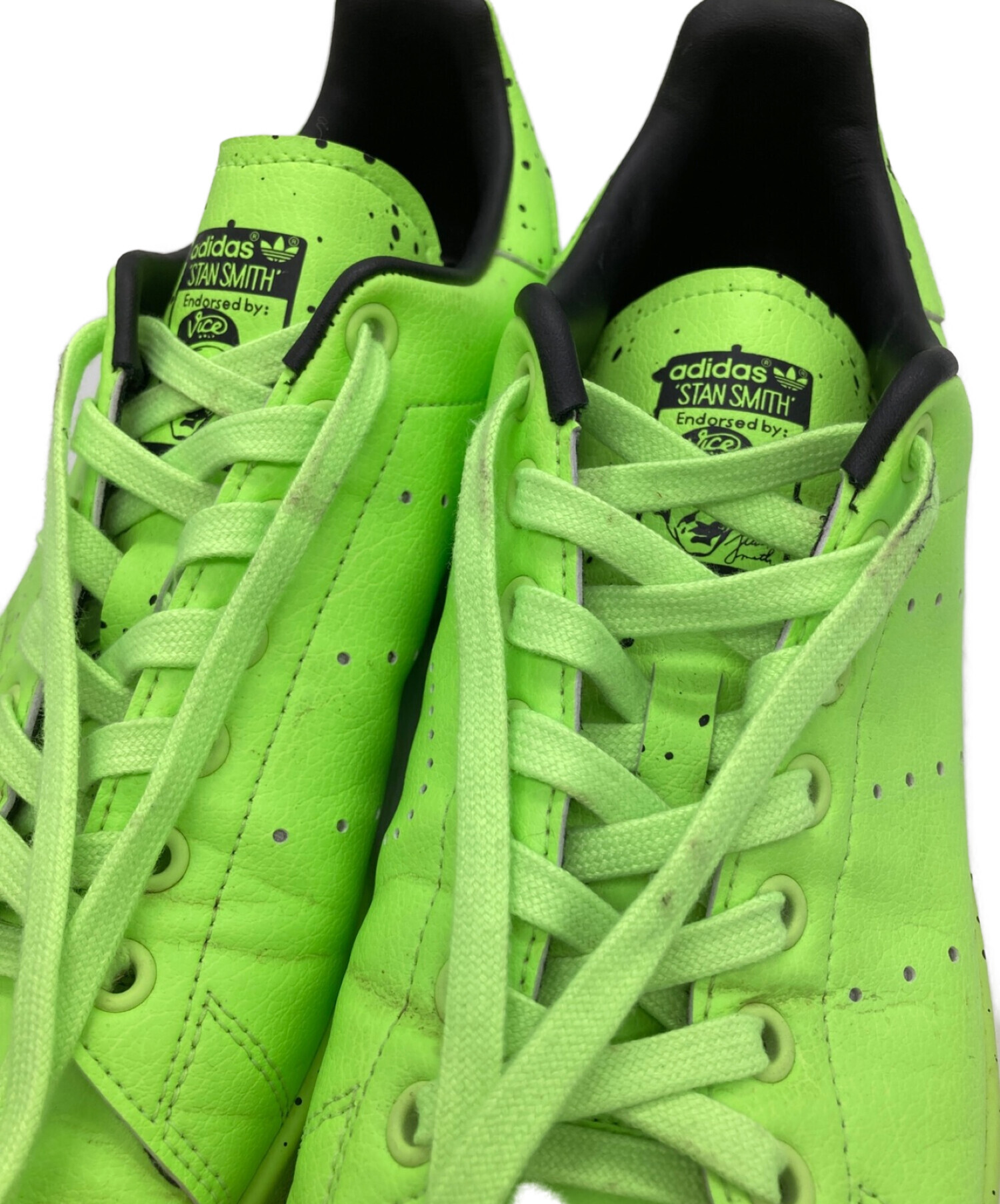 adidas (アディダス) ローカットスニーカー 黄緑 サイズ:27cm