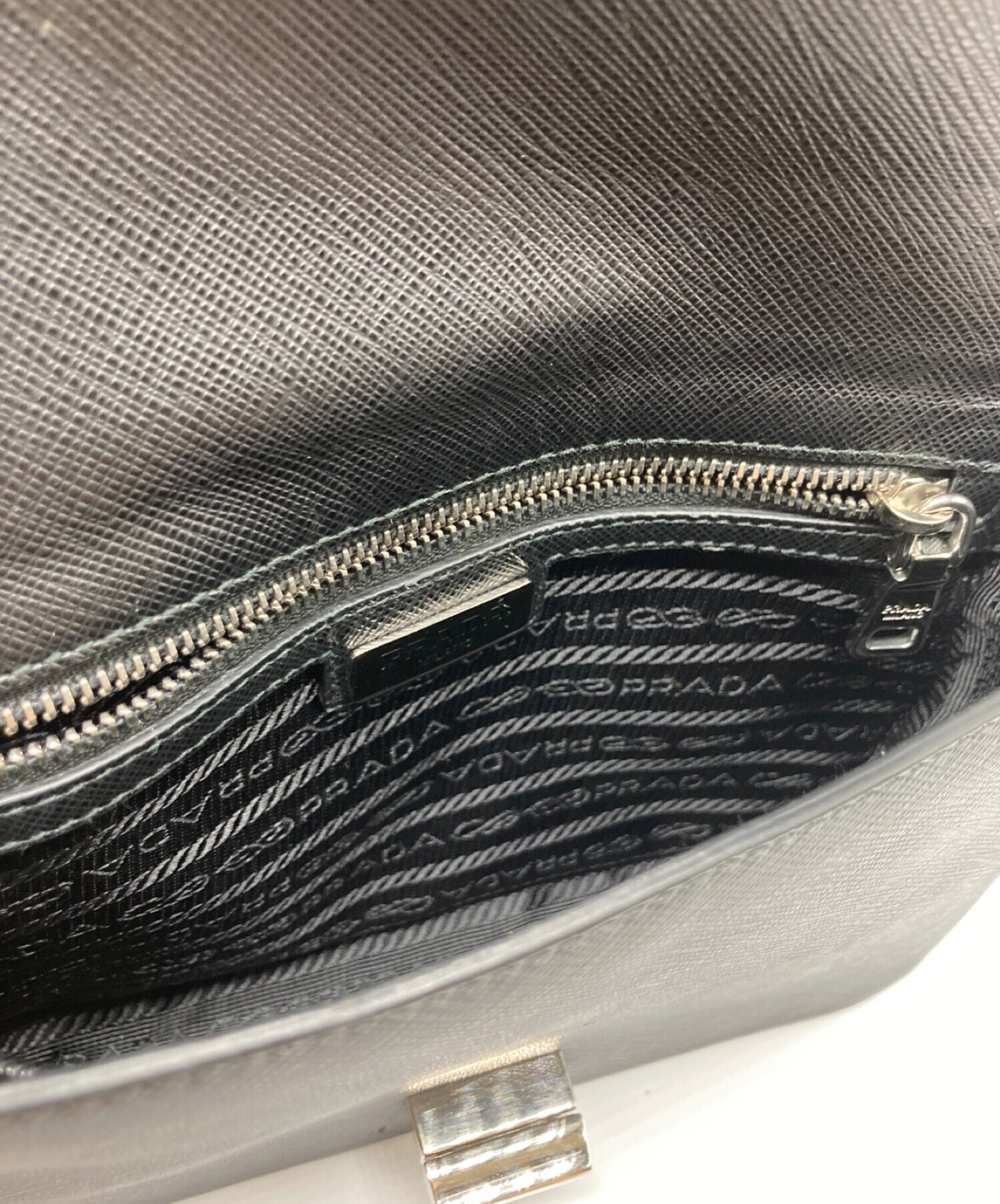 中古・古着通販】PRADA (プラダ) チェーンショルダーバッグ ネイビー