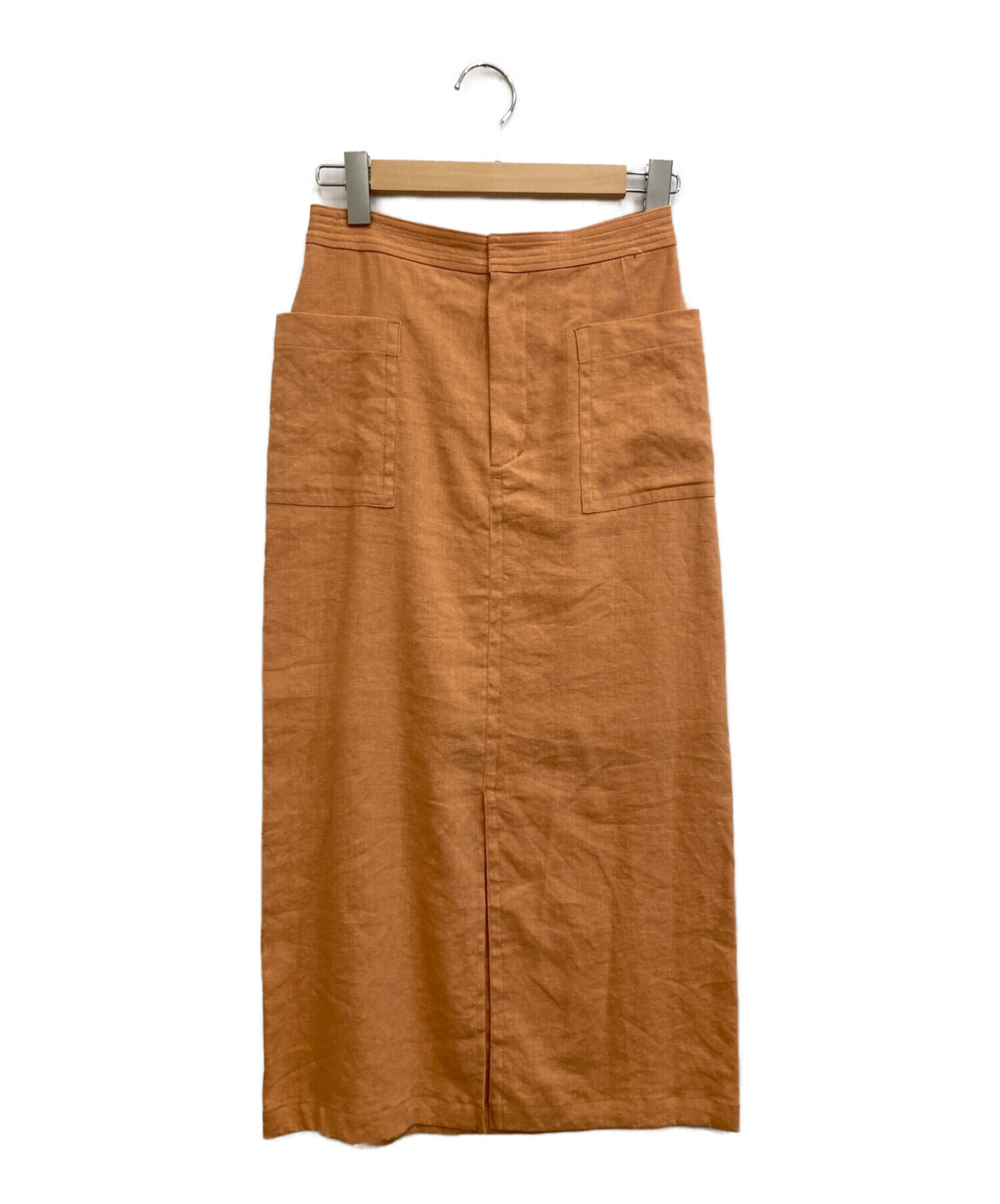 SLOBE IENA (スローブ イエナ) リネンタイトスカート オレンジ サイズ:36