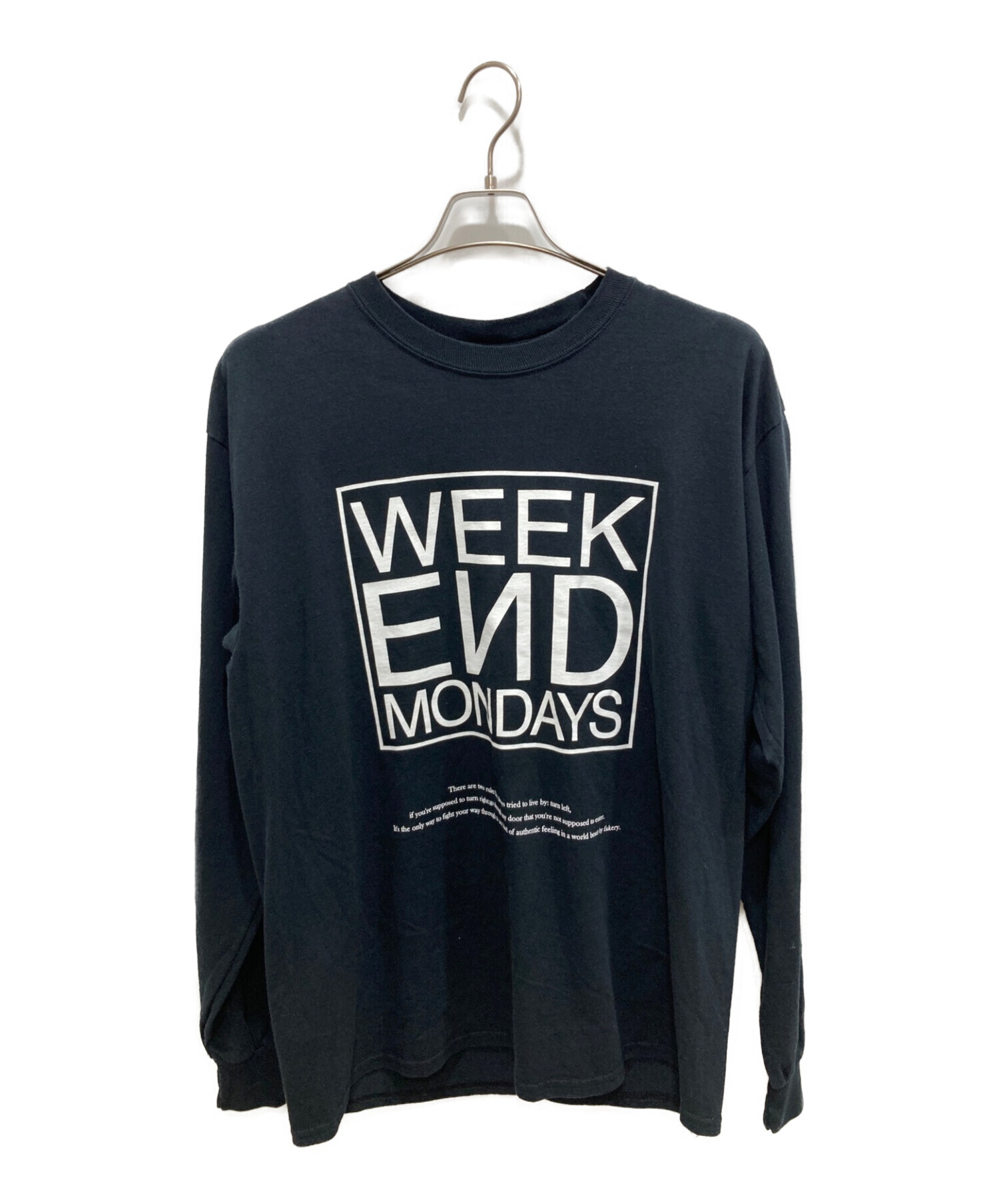 UNDERCOVER (アンダーカバー) WEEKEND MONDAYS L/S TEE ブラック サイズ:L 未使用品