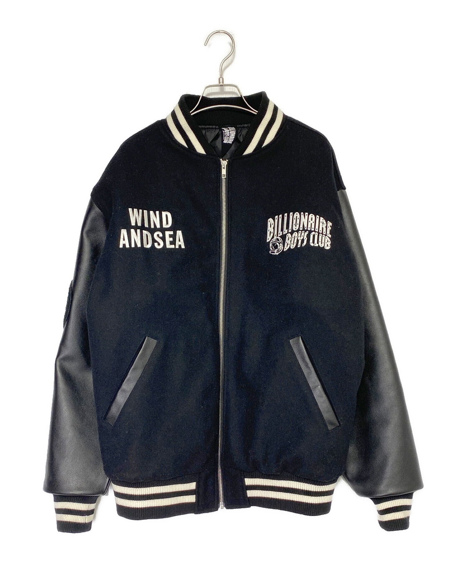 WIND AND SEA (ウィンダンシー) VARSITY JACKET ブラック サイズ:L