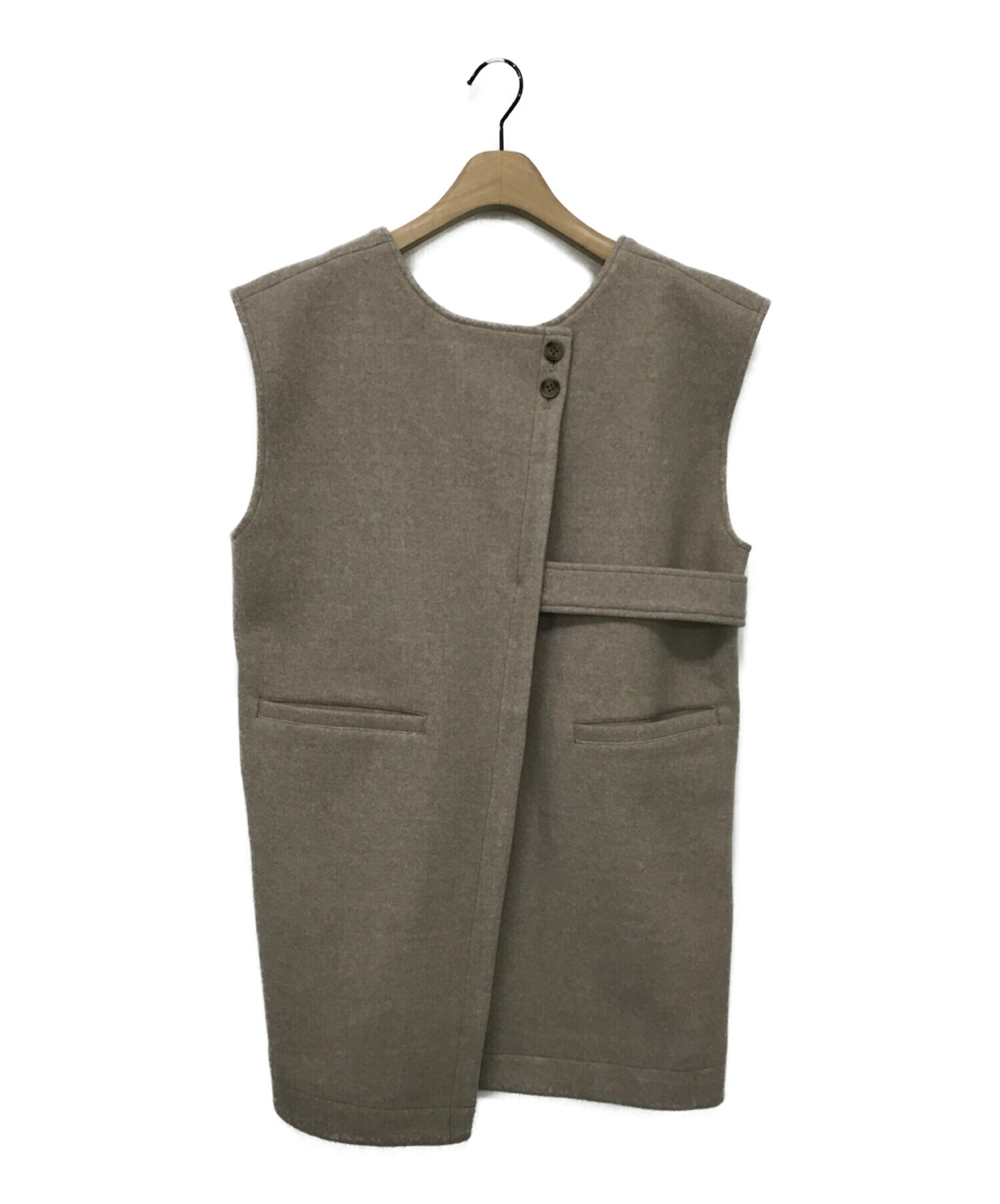 エフィ21日限定‼️Eaphi ベスト asymmetry wool belt vest - ベスト/ジレ