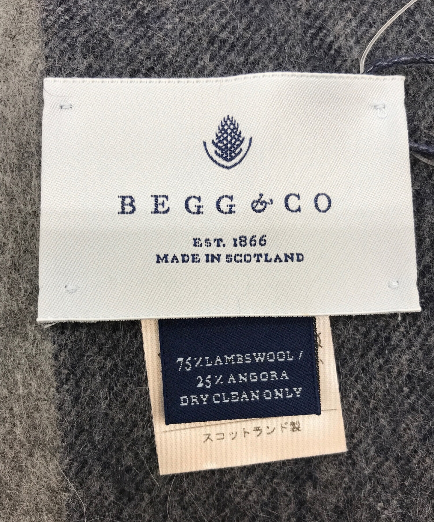 中古・古着通販】Begg & Co (ベグアンドコー) ウールアンゴラ大判