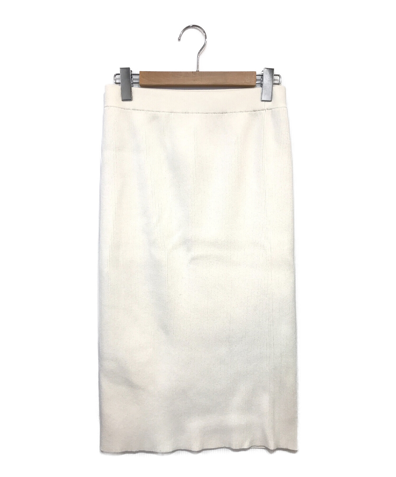 DEUXIEME CLASSE (ドゥーズィエム クラス) rib タイトスカート ホワイト サイズ:記載なし