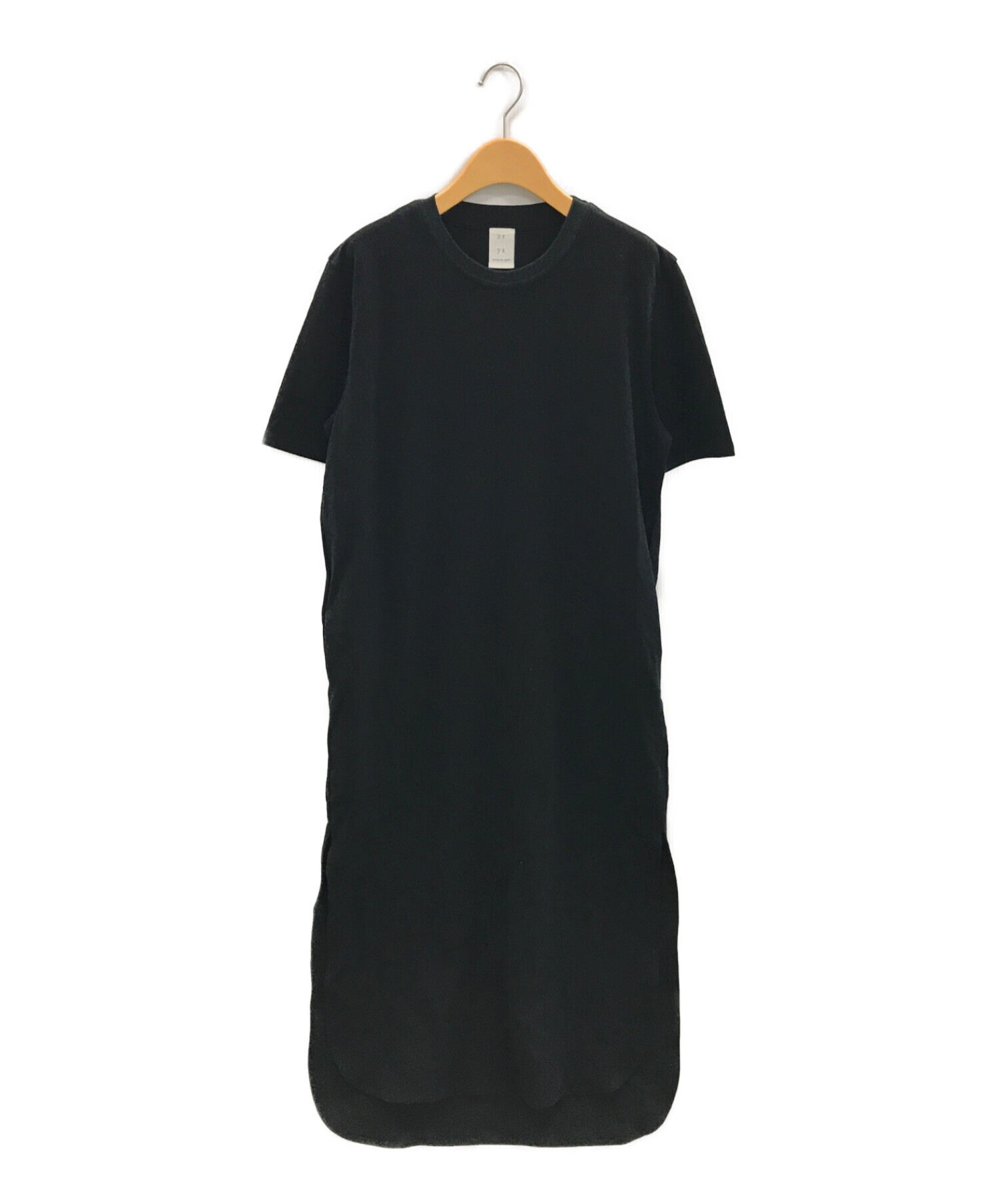 中古・古着通販】seya. (セヤ) KANOKO JERSEY T－DRESS ブラック