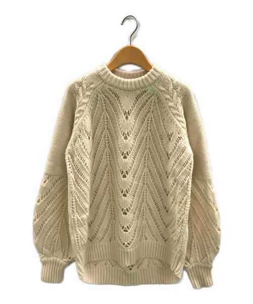 中古・古着通販】CLANE (クラネ) OPENWORK CABLE KNIT アイボリー