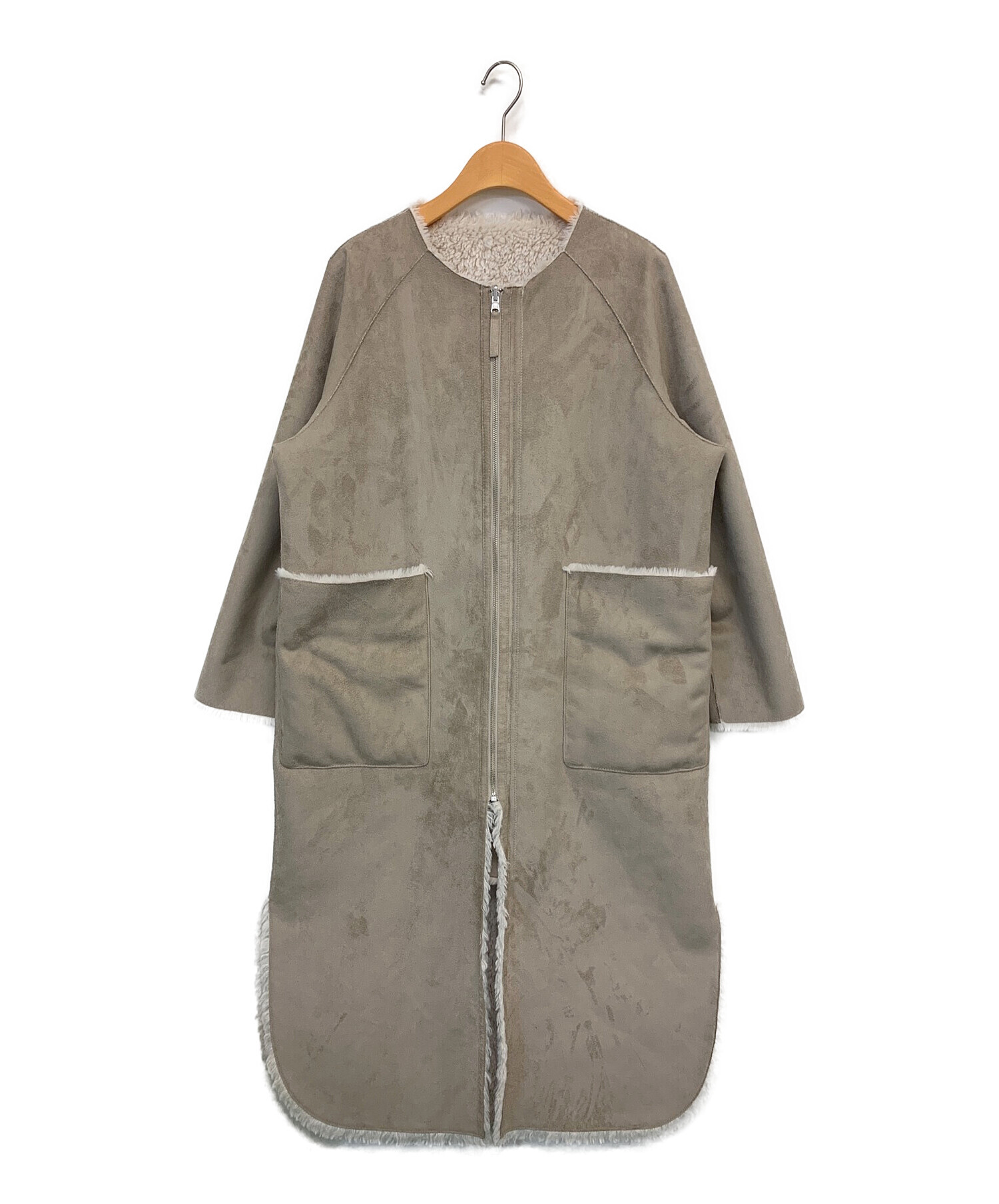 中古・古着通販】AMERI (アメリ) REVERSIBLE TWIN BOA COAT ベージュ ...