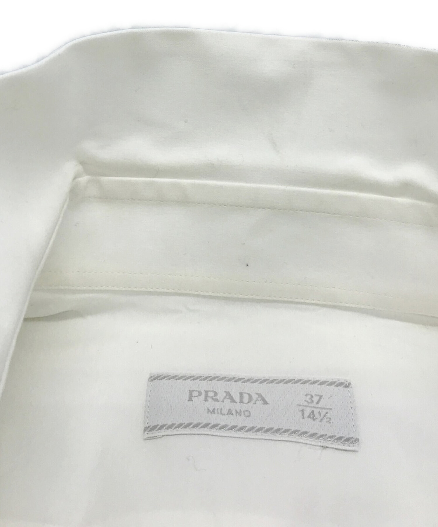 PRADA (プラダ) ドレスシャツ ホワイト サイズ:37　14 1/2