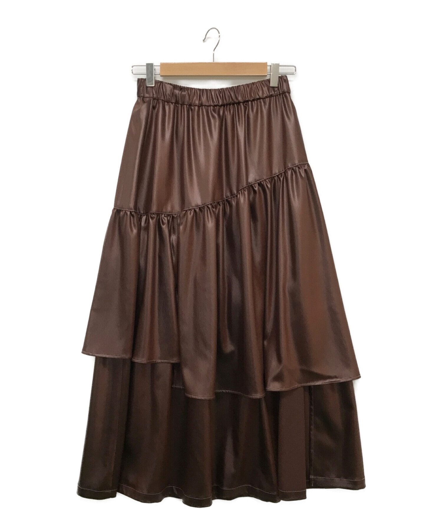 MURRAL (ミューラル) Flow tiered skirt ブラウン サイズ:1