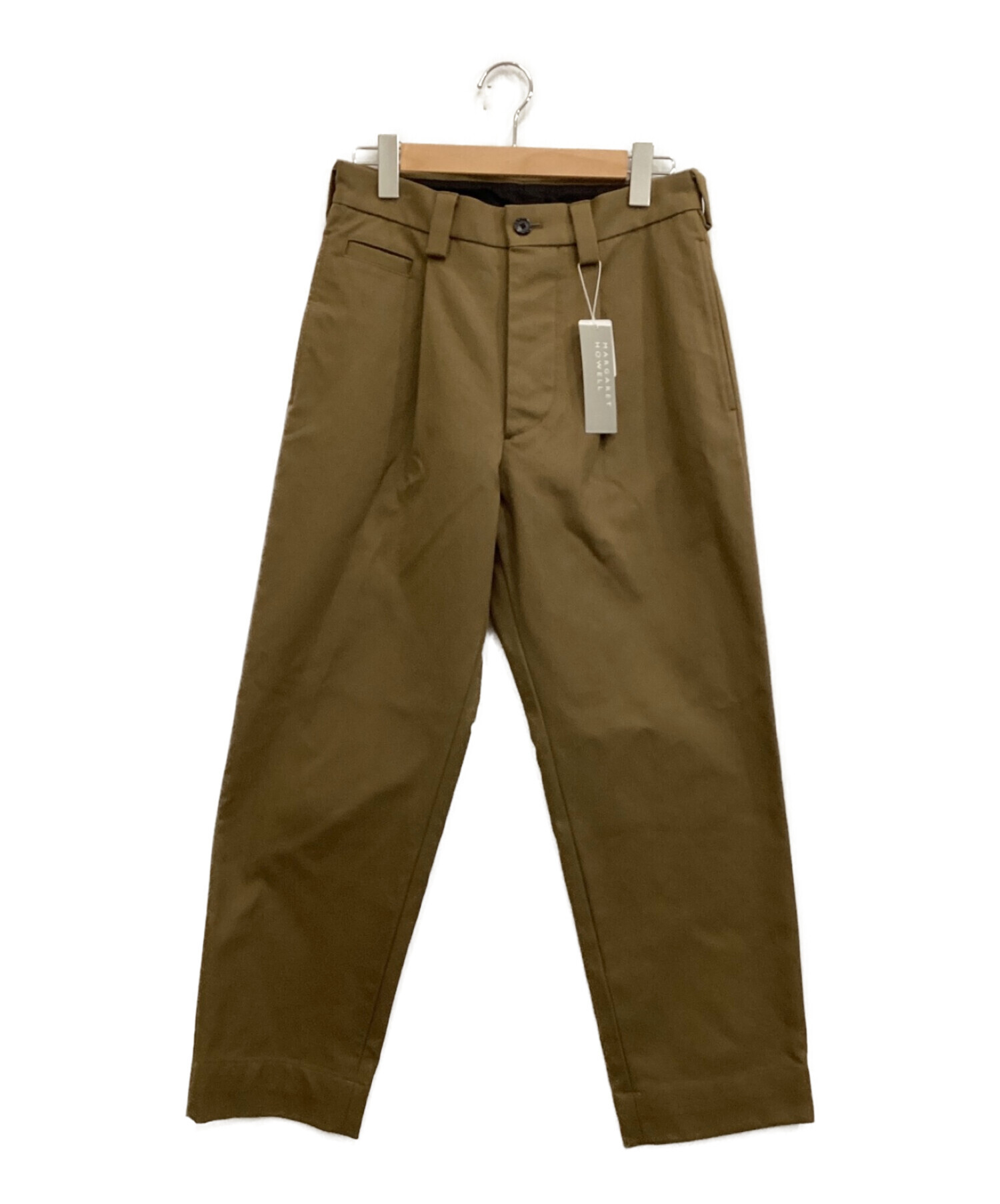 MARGARET HOWELL (マーガレットハウエル) HEAVY COTTON TWILL TROUSERS ブラウン サイズ:S