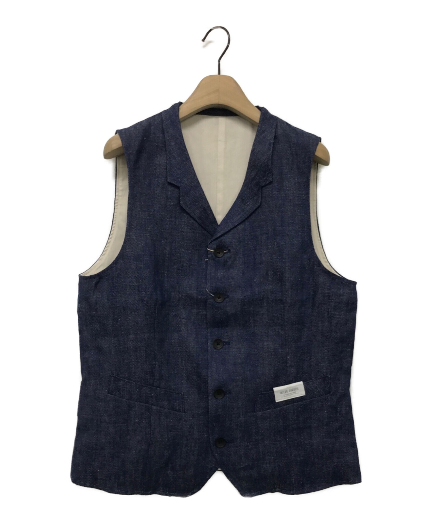 ORGUEIL (オルゲイユ) Indigo Linen Gilet インディゴ サイズ:38