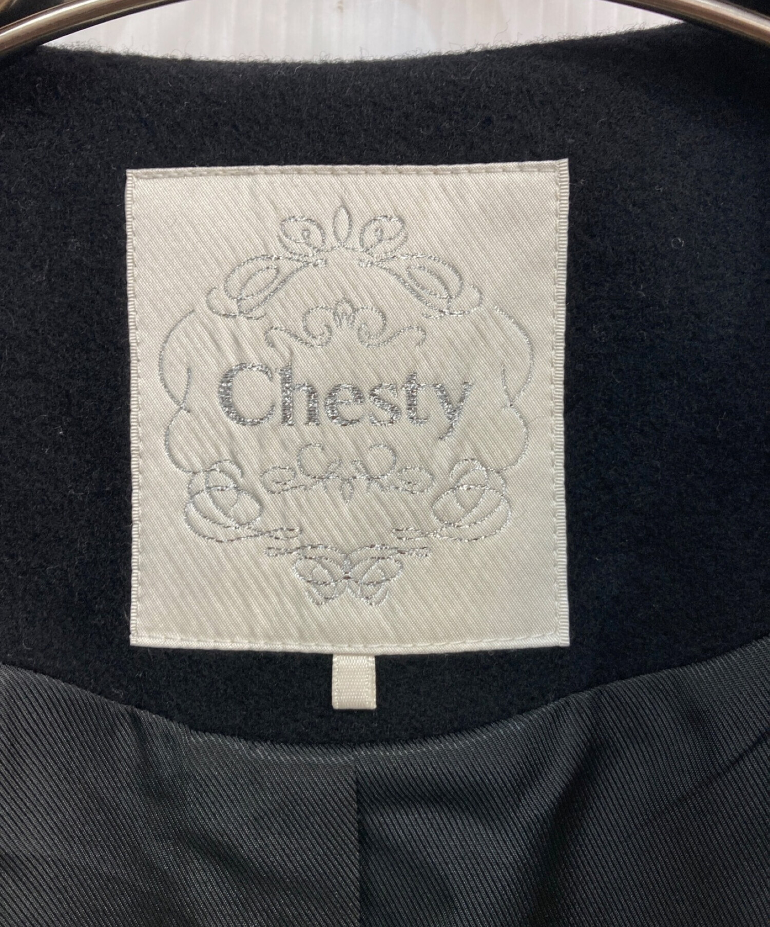 中古・古着通販】CHESTY (チェスティ) ノーカラーコート ウールコート