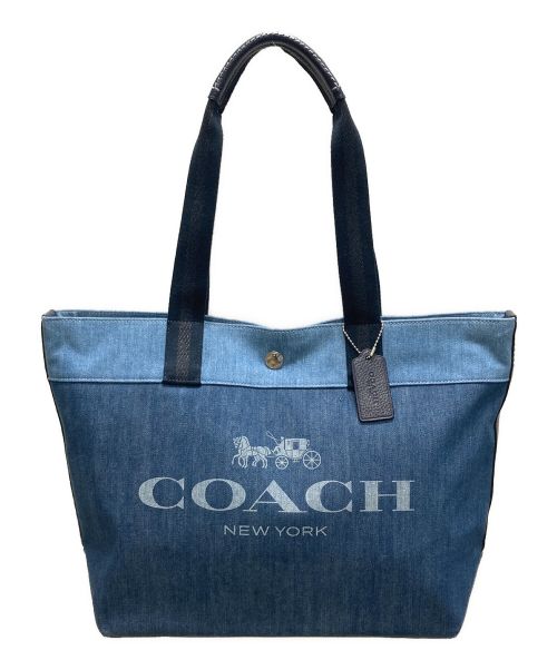 中古・古着通販】COACH (コーチ) デニムトートバッグ インディゴ