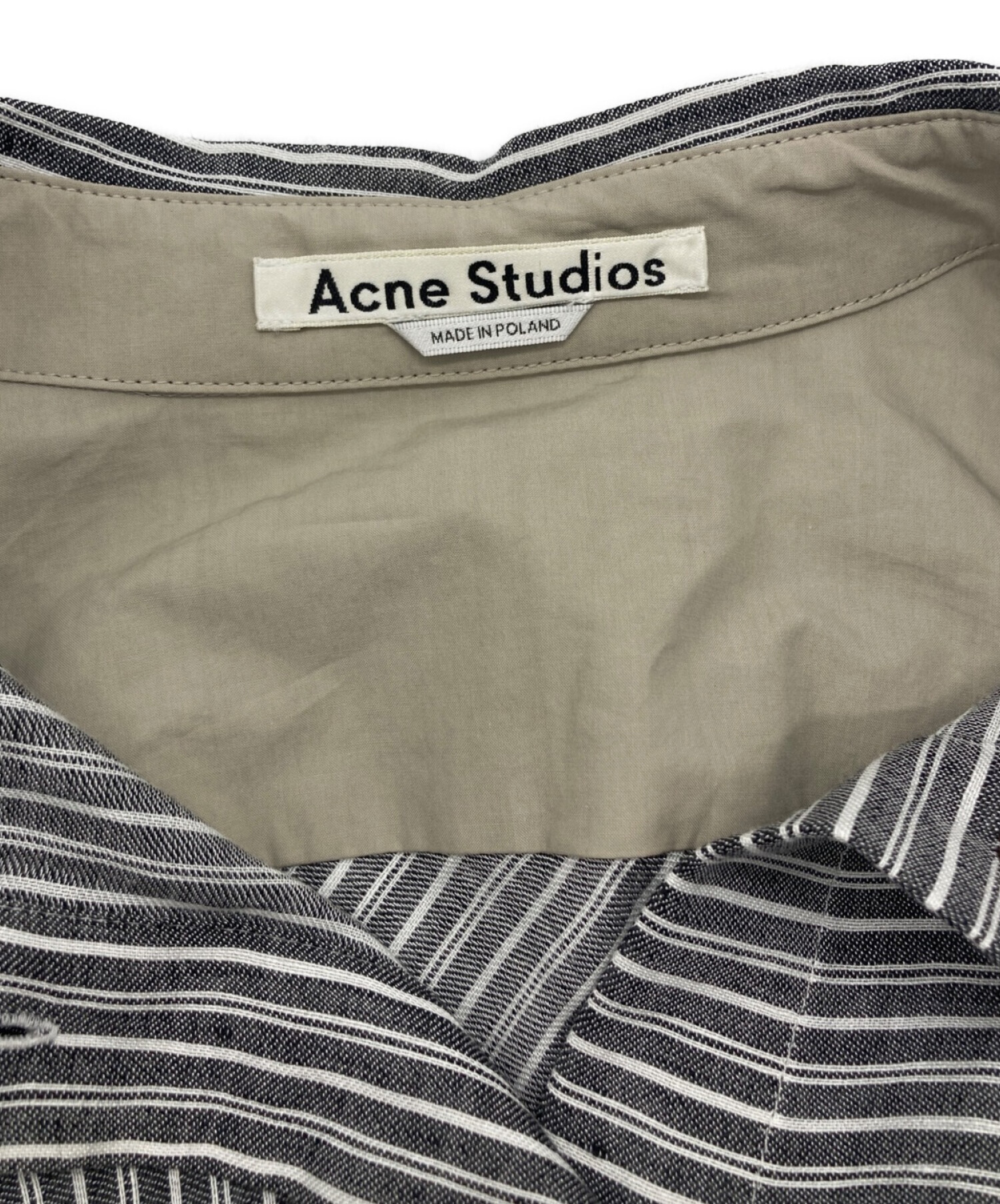 Acne studios (アクネストゥディオズ) アシンメトリーシャツ グレー サイズ:36