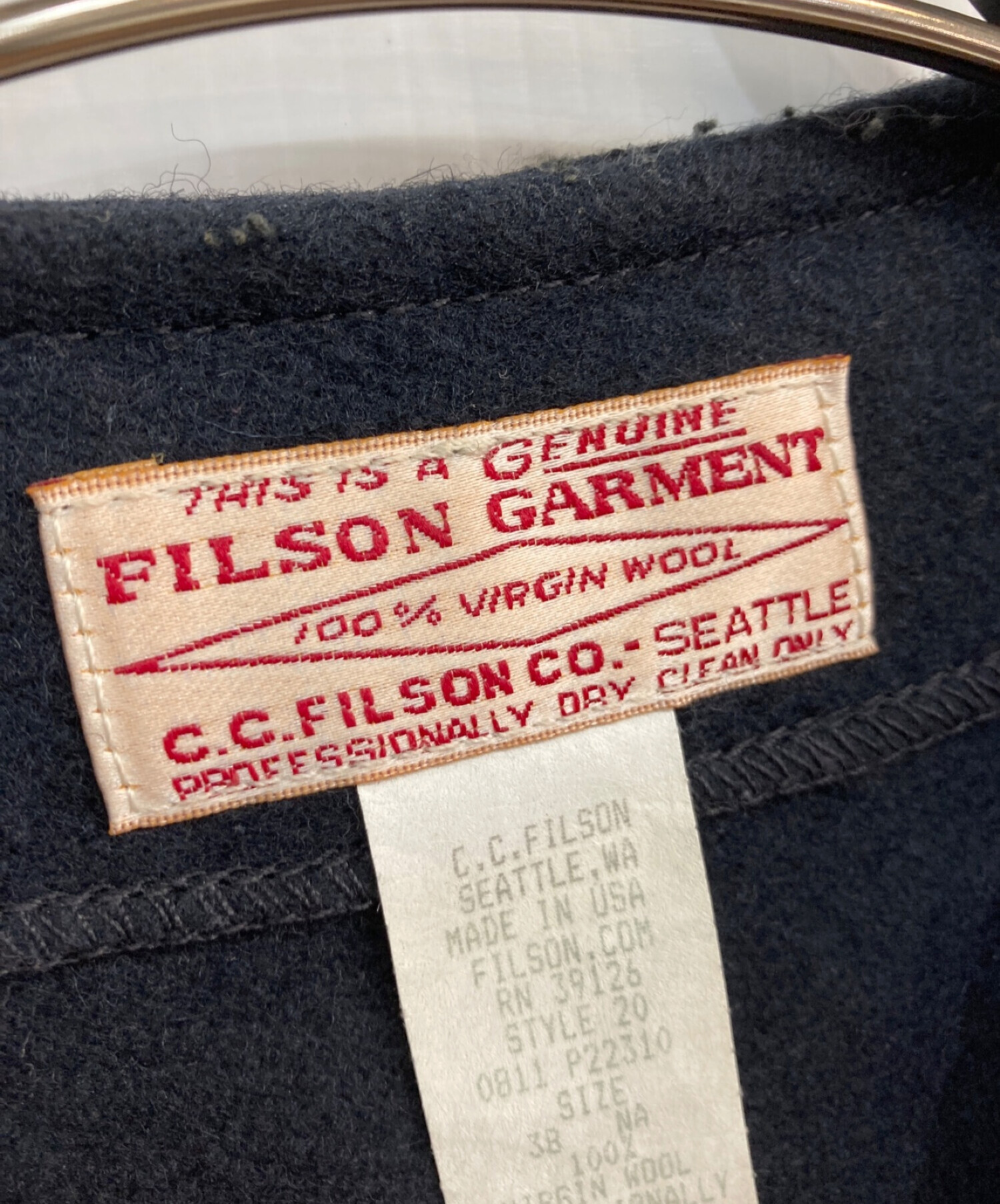 FILSON GARMENT (フィルソンガーメント) USA製 ウールベスト ネイビー サイズ:M