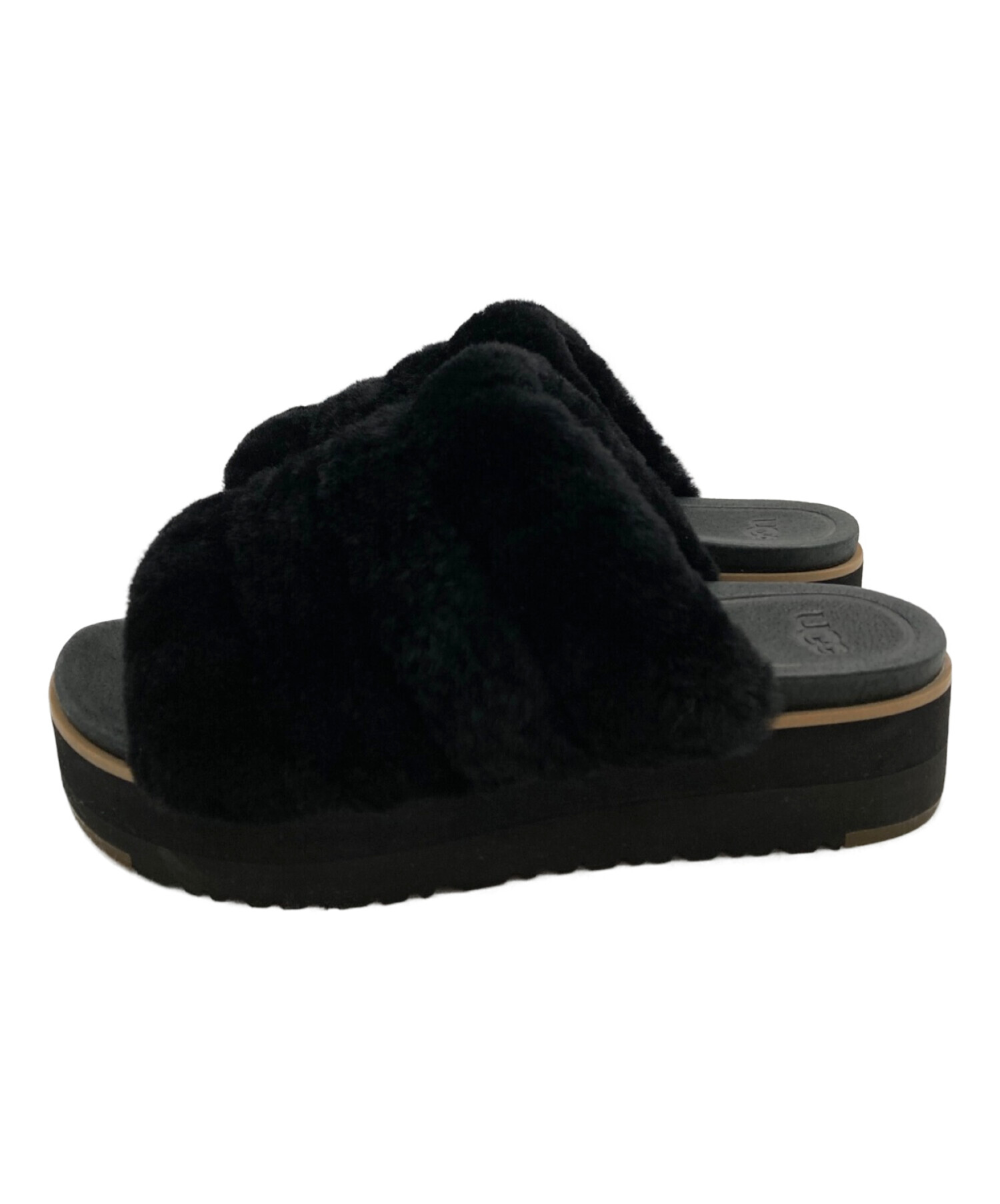 中古・古着通販】UGG (アグ) FLUFF YEAH SANDAL ブラック サイズ:24