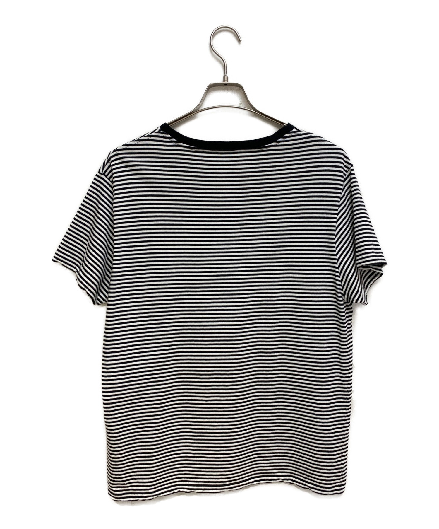 CELINE (セリーヌ) トリオンフ ボーダーTシャツ ブラック×ホワイト サイズ:M