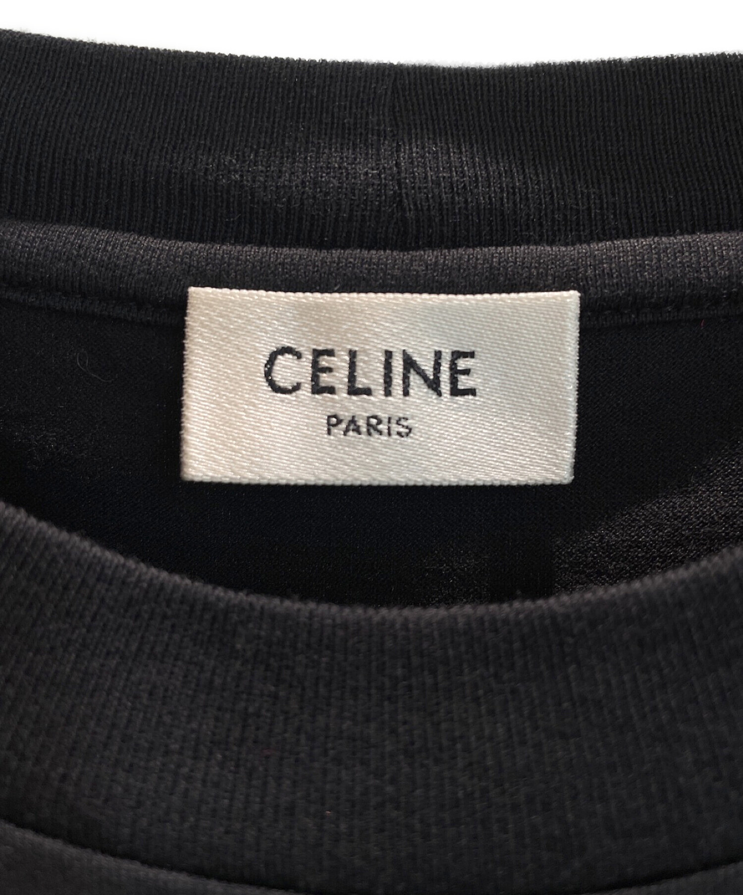 中古・古着通販】CELINE (セリーヌ) スタッズロゴTシャツ ブラック