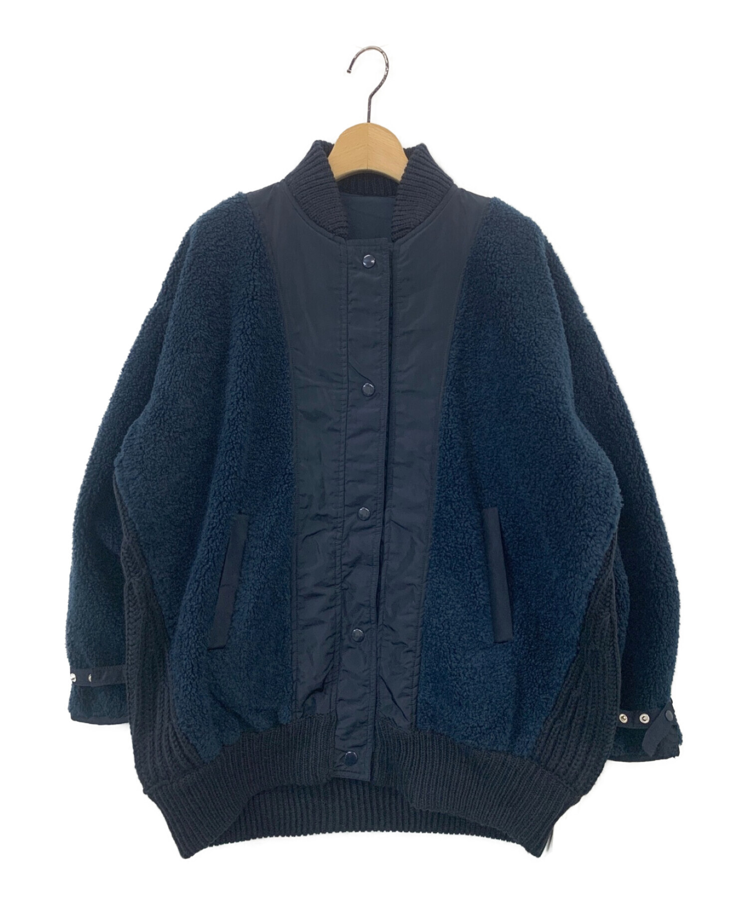 Ameri VINTAGE (アメリヴィンテージ) KNIT BOA BLOUSON ネイビー サイズ:F