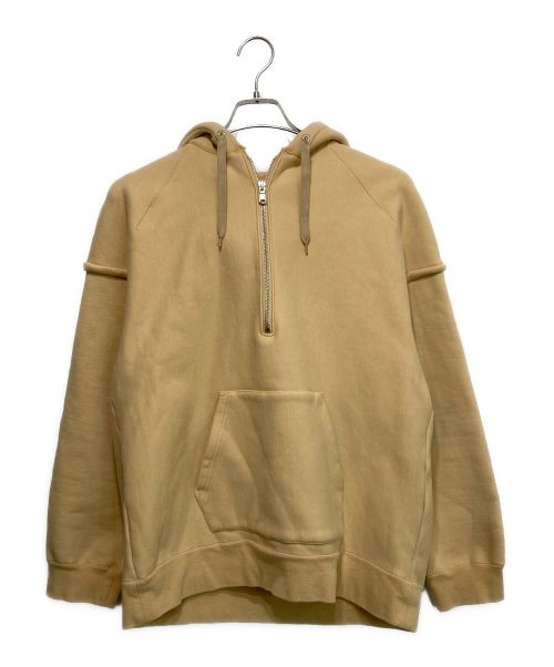 中古・古着通販】Name. (ネーム) HALF ZIP HOODED SWEATER ベージュ