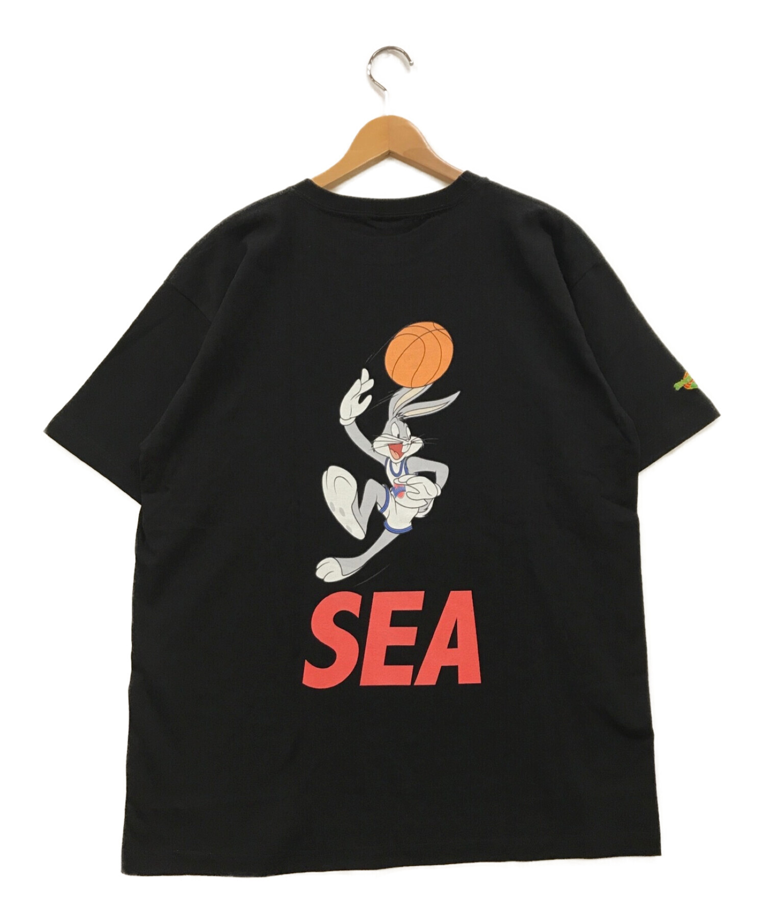 WIND AND SEA (ウインダンシー) SPACE JAM (スペースジャム) BUGS BUNNY-SEA S/S TEE ブラック  サイズ:XL