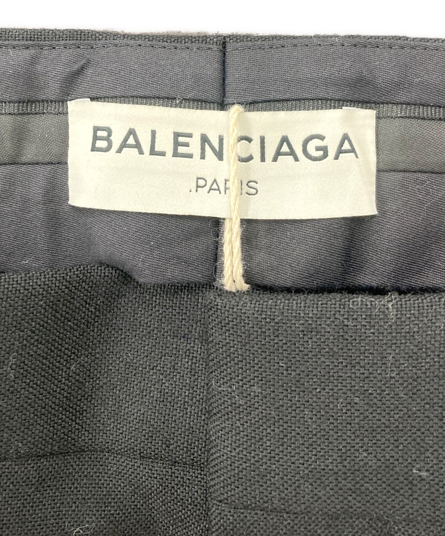 BALENCIAGA (バレンシアガ) ウールモヘアトラウザーパンツ ブラック サイズ:36
