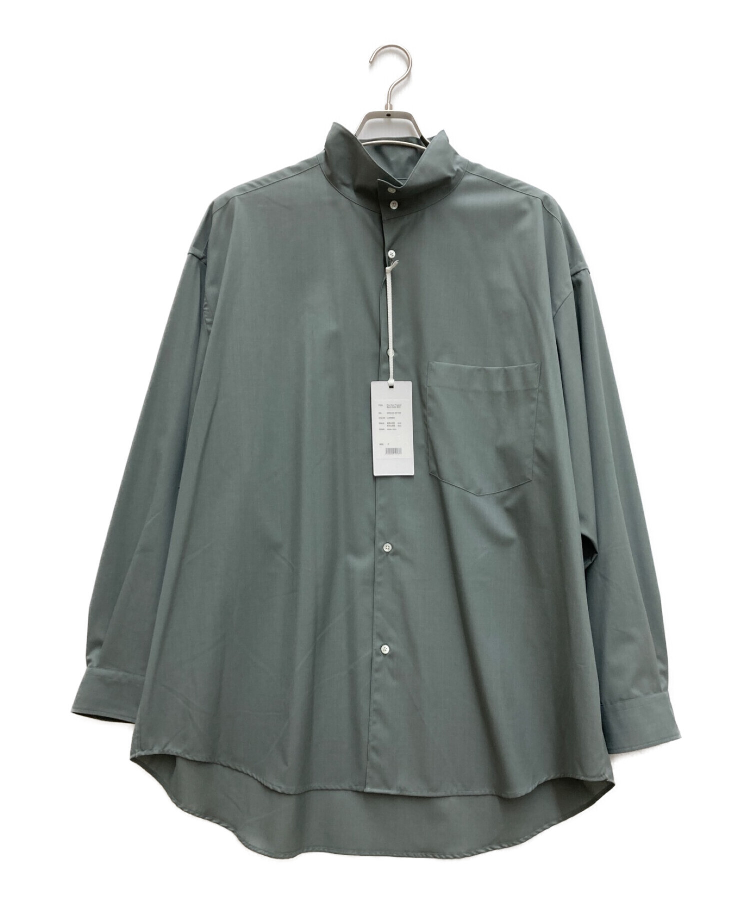 Graphpaper (グラフペーパー) Fine Wool Tropical Stand Collar Shirt グレー サイズ:F