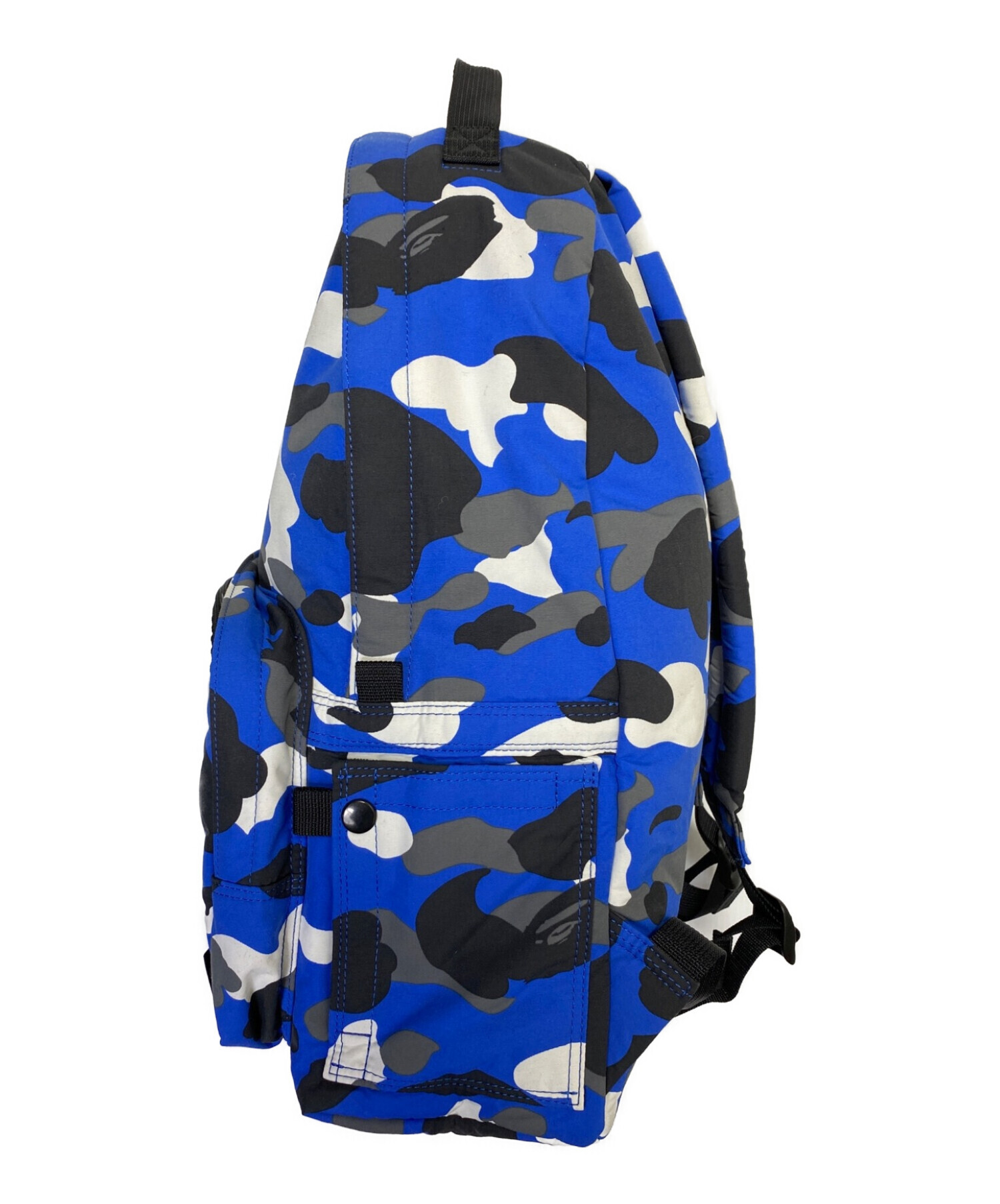 A BATHING APE (アベイシングエイプ) DAY PACK ブルー×ホワイト サイズ:-